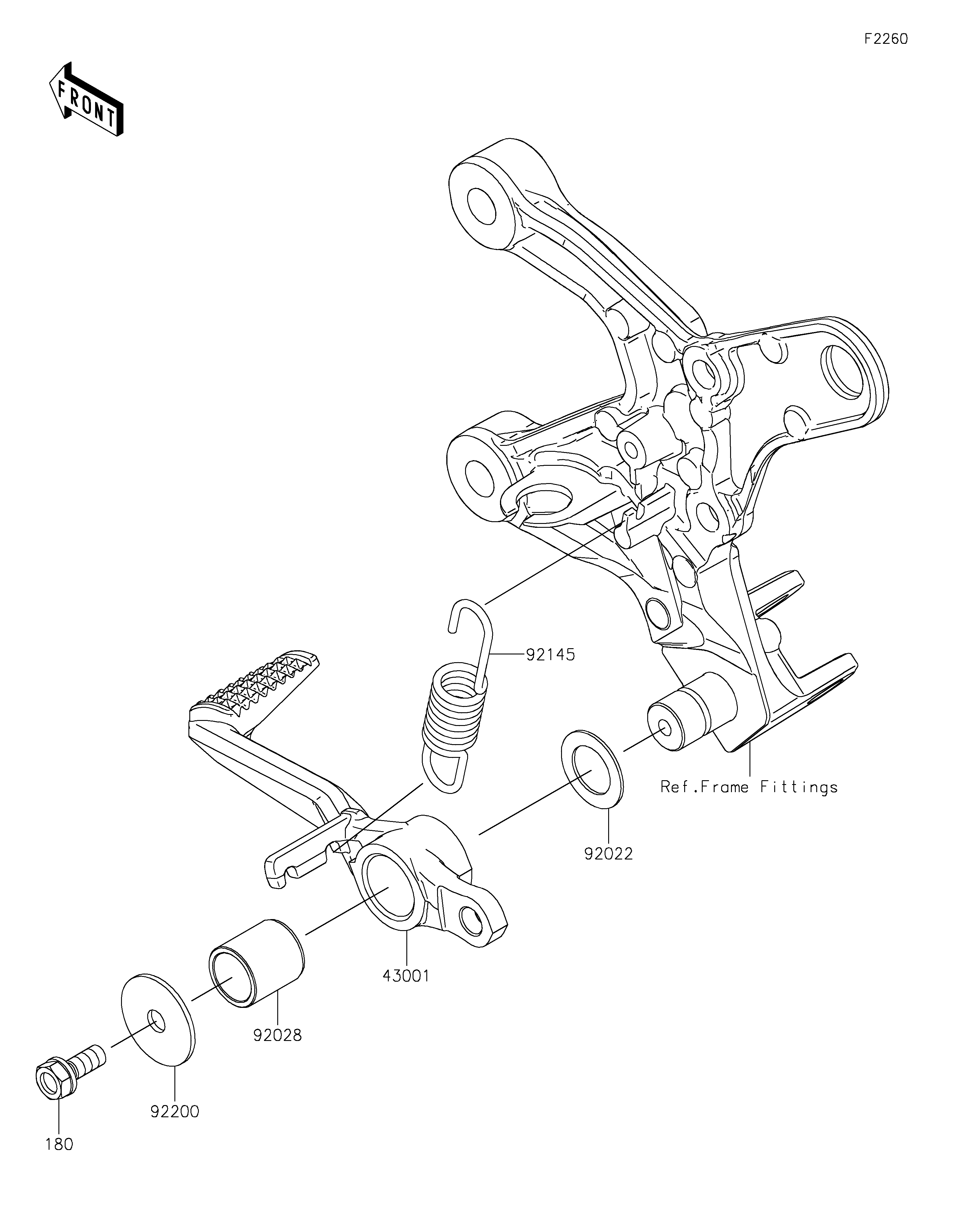 Brake Pedal/Torque Link Exploded diagrams