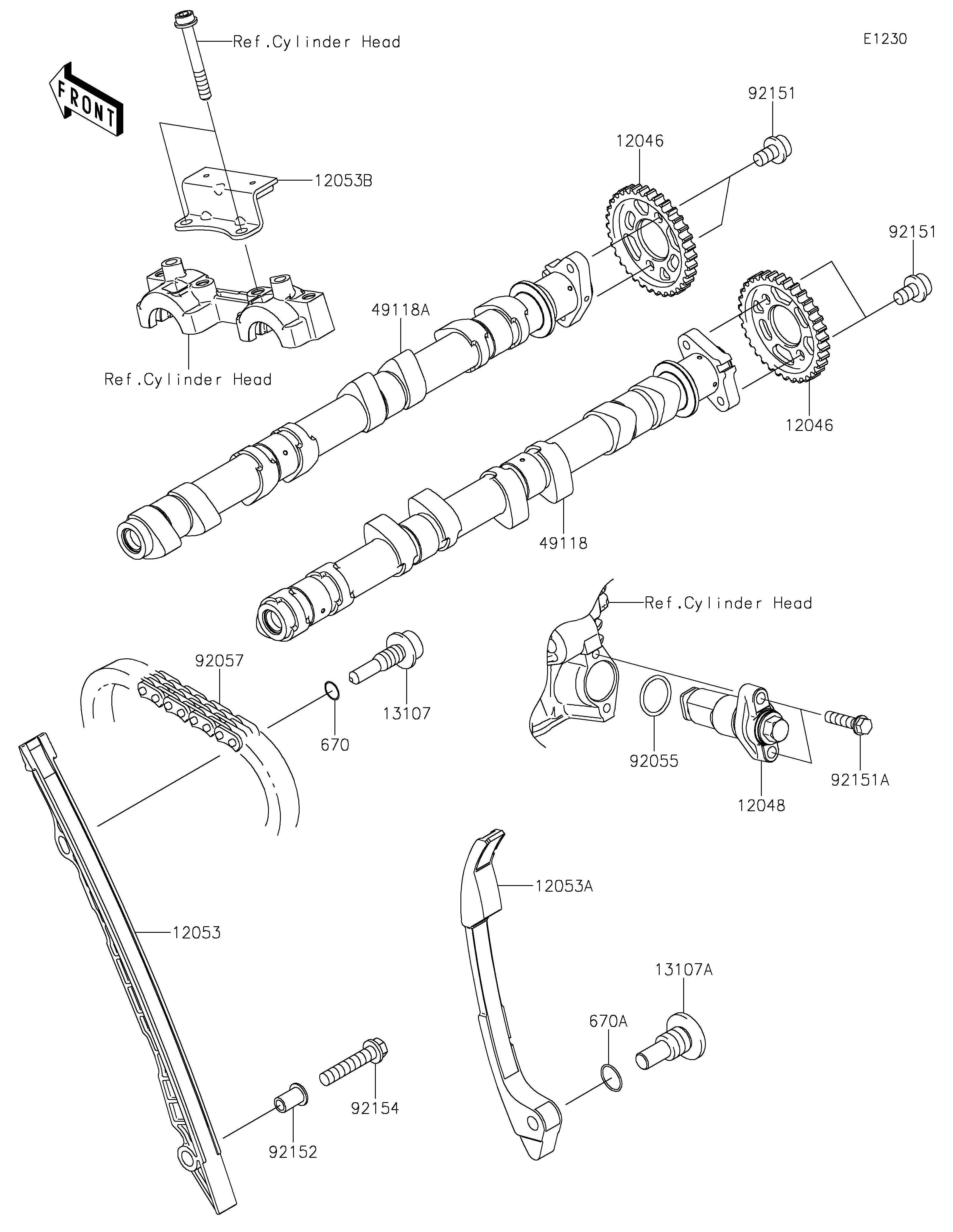 Camshaft(s)/Tensioner Despieces
