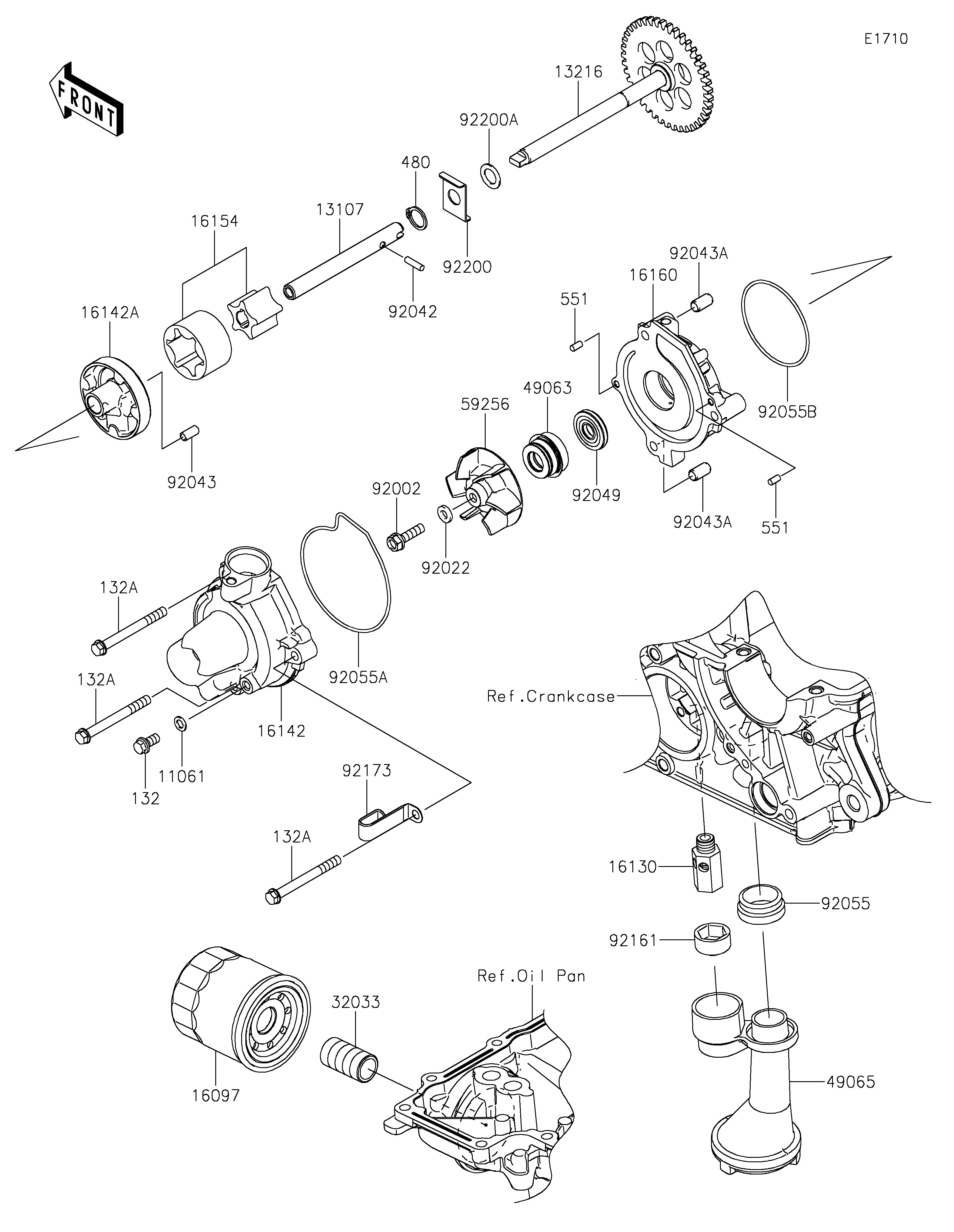 Oil Pump/Oil Filter ภาพแยกชิ้นส่วน