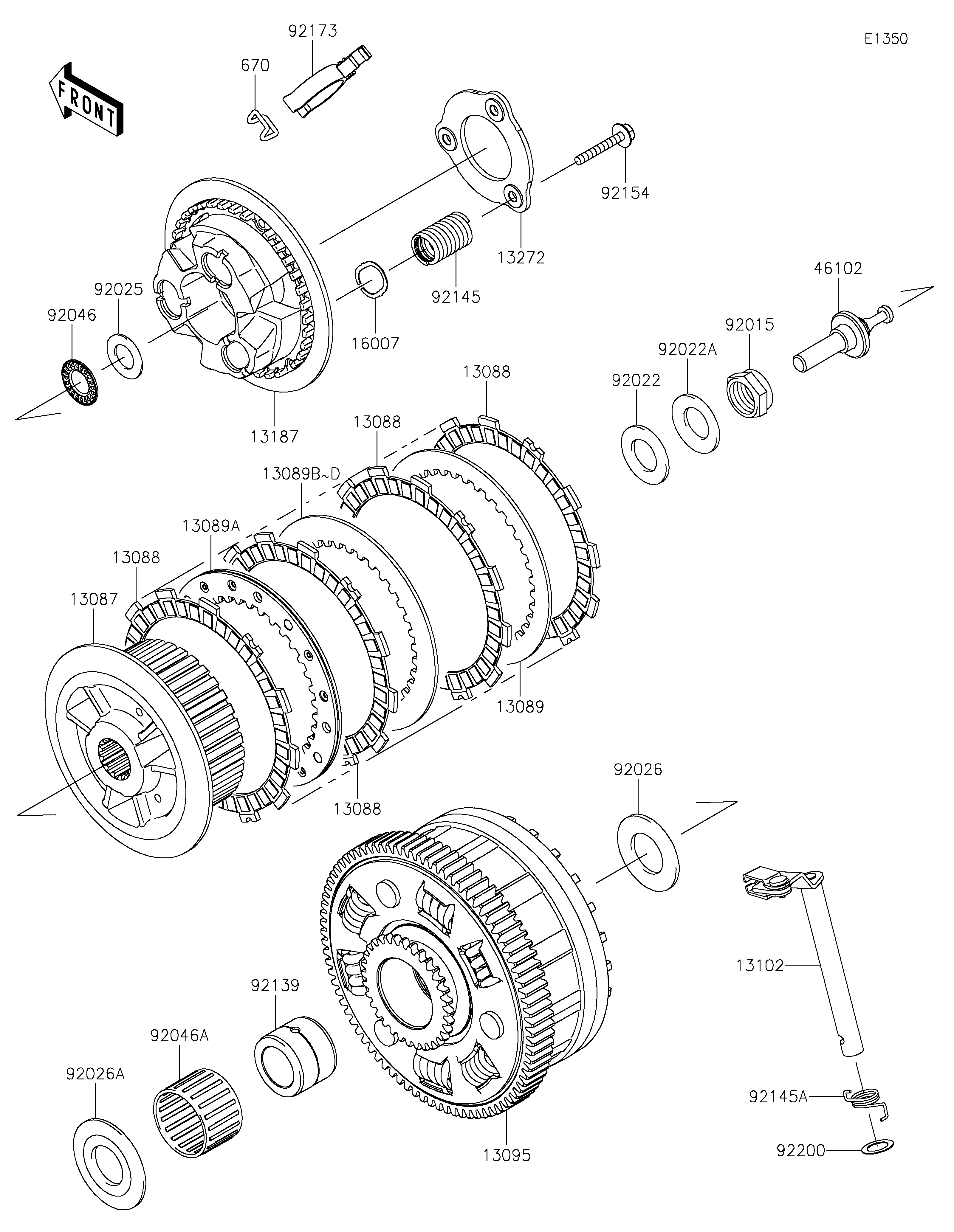 Clutch ภาพแยกชิ้นส่วน