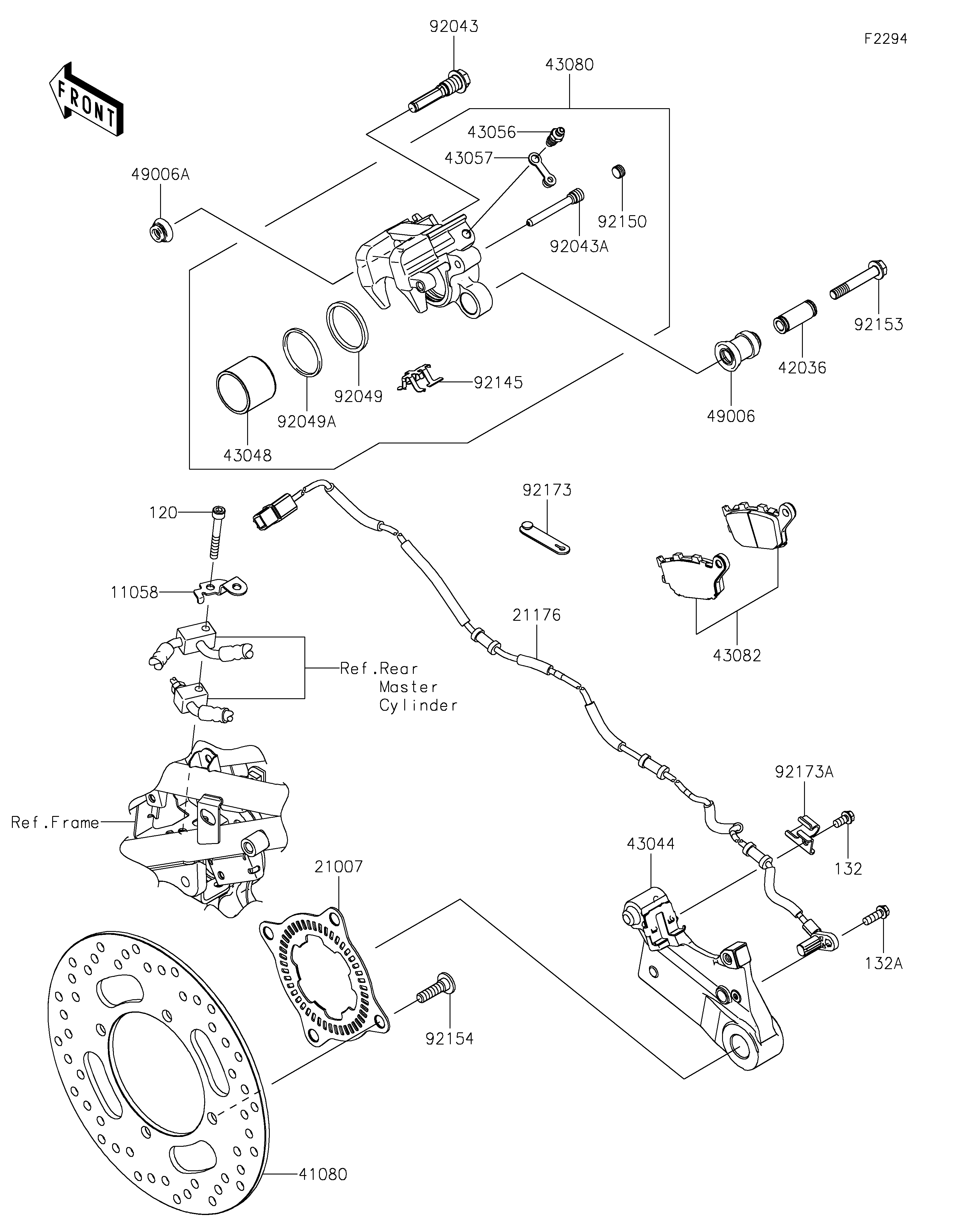 Rear Brake ภาพแยกชิ้นส่วน