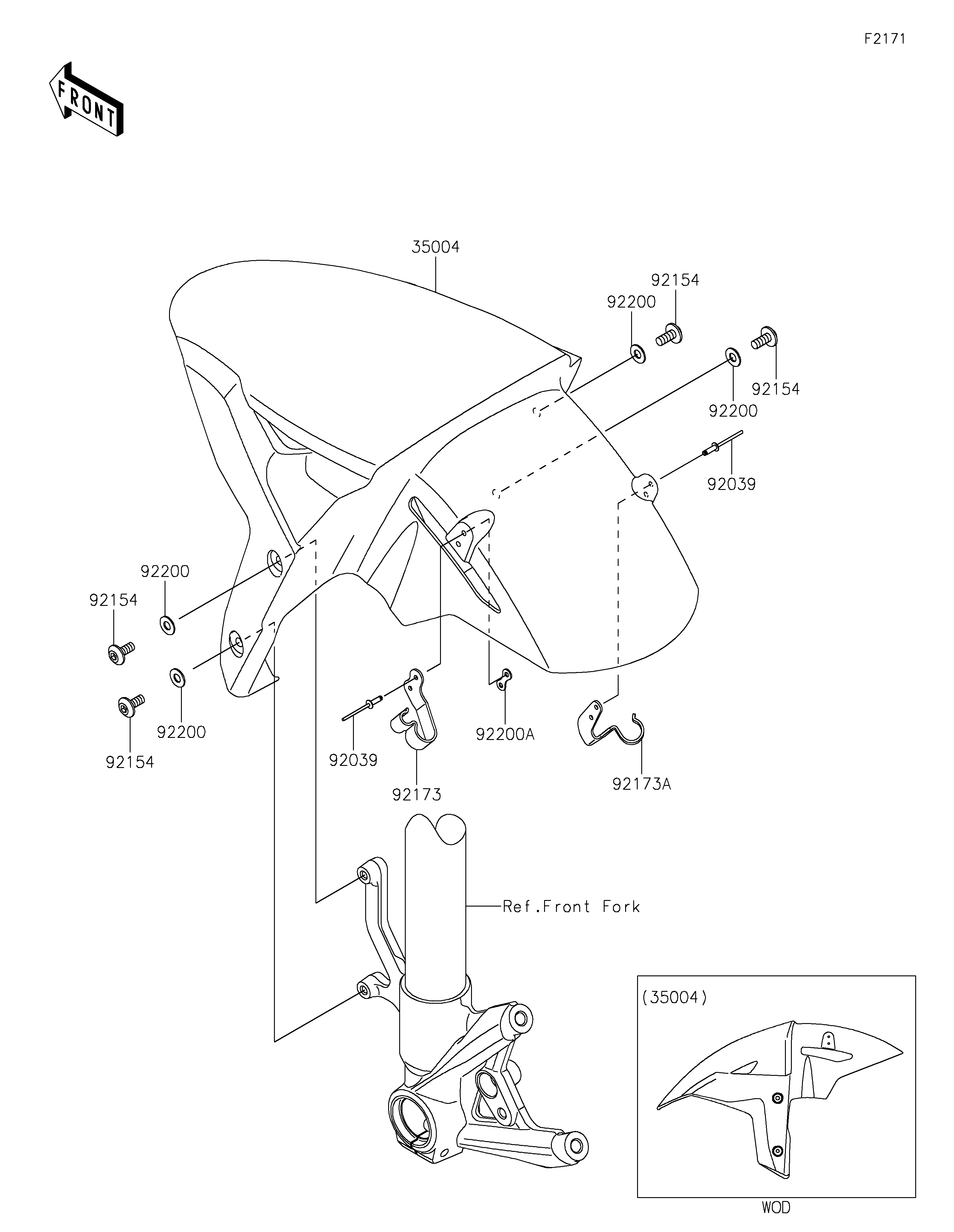Front Fender(s) ภาพแยกชิ้นส่วน