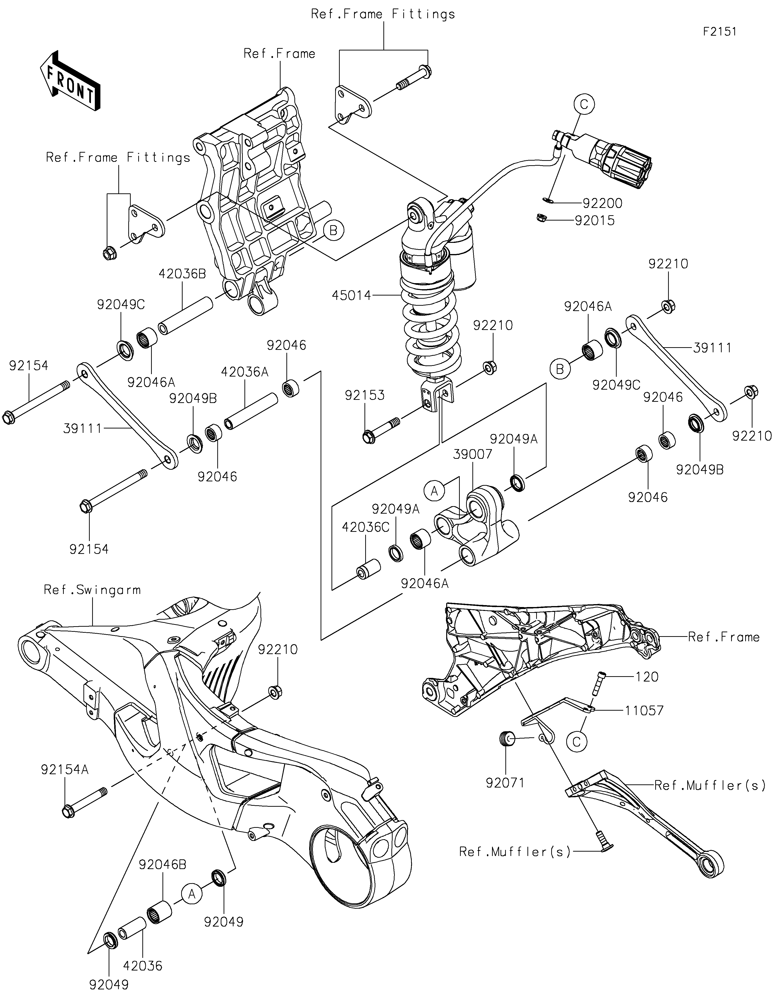 Suspension/Shock Absorber 爆炸图