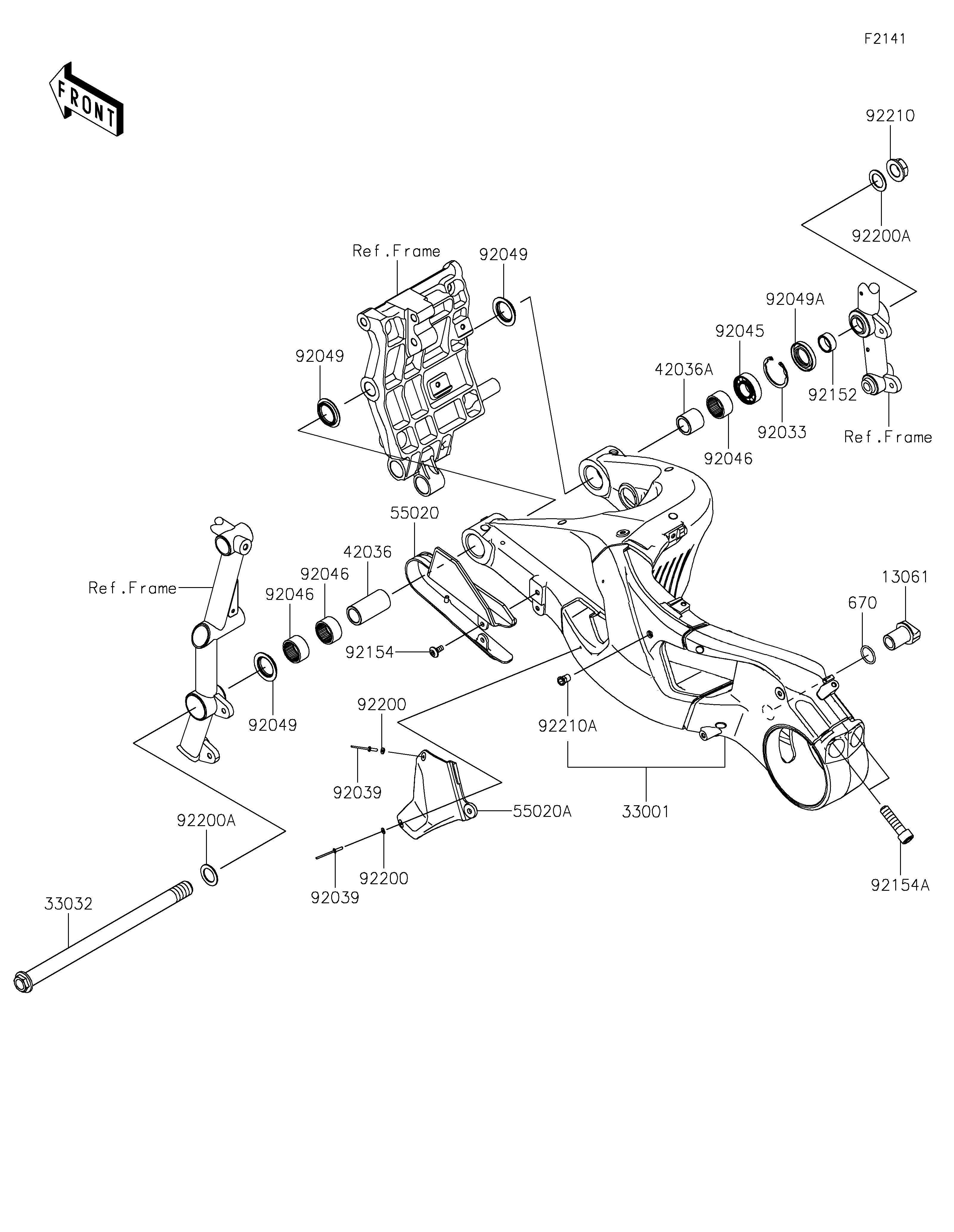 Swingarm Diagram terurai