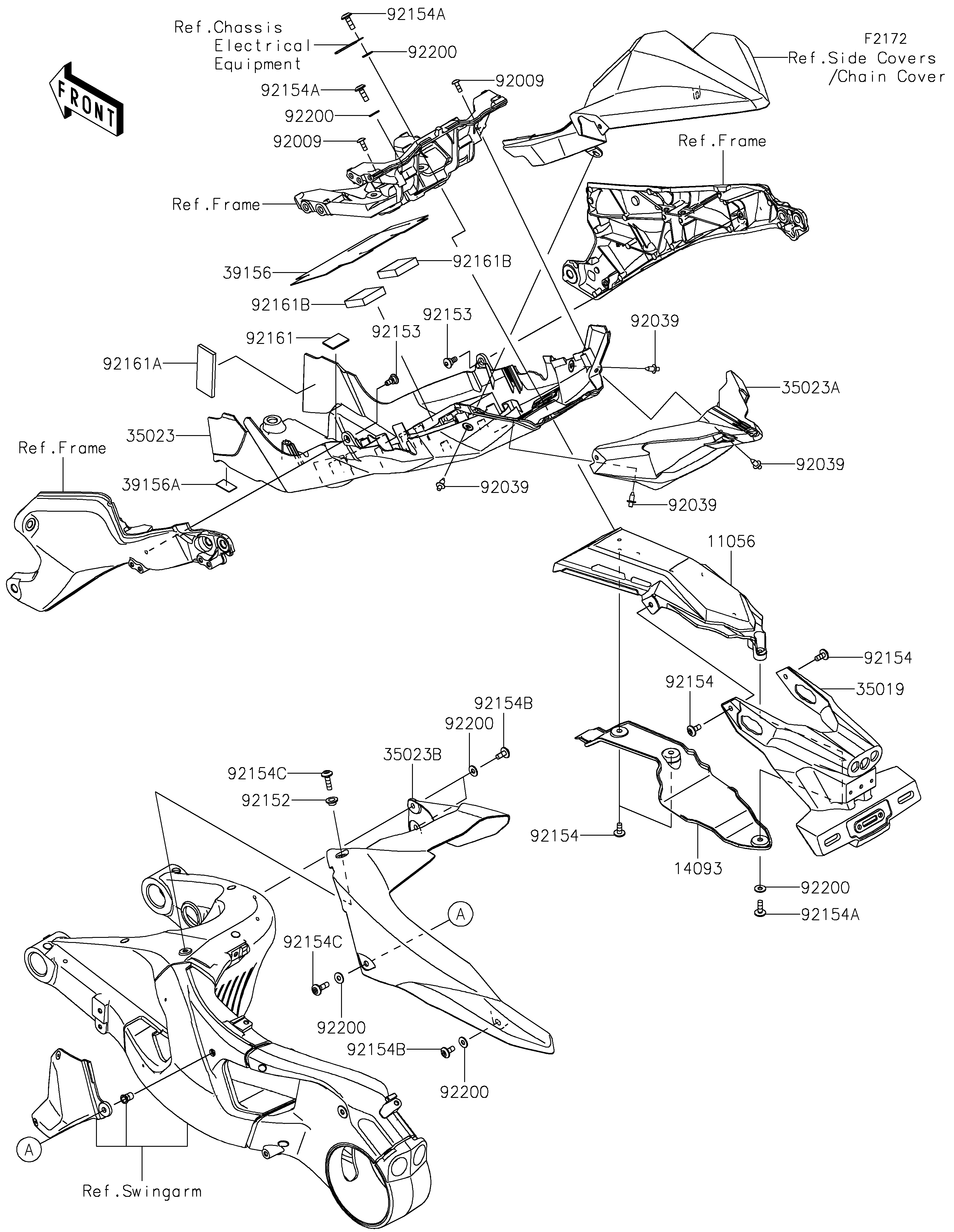 Rear Fender(s) Exploded diagrams
