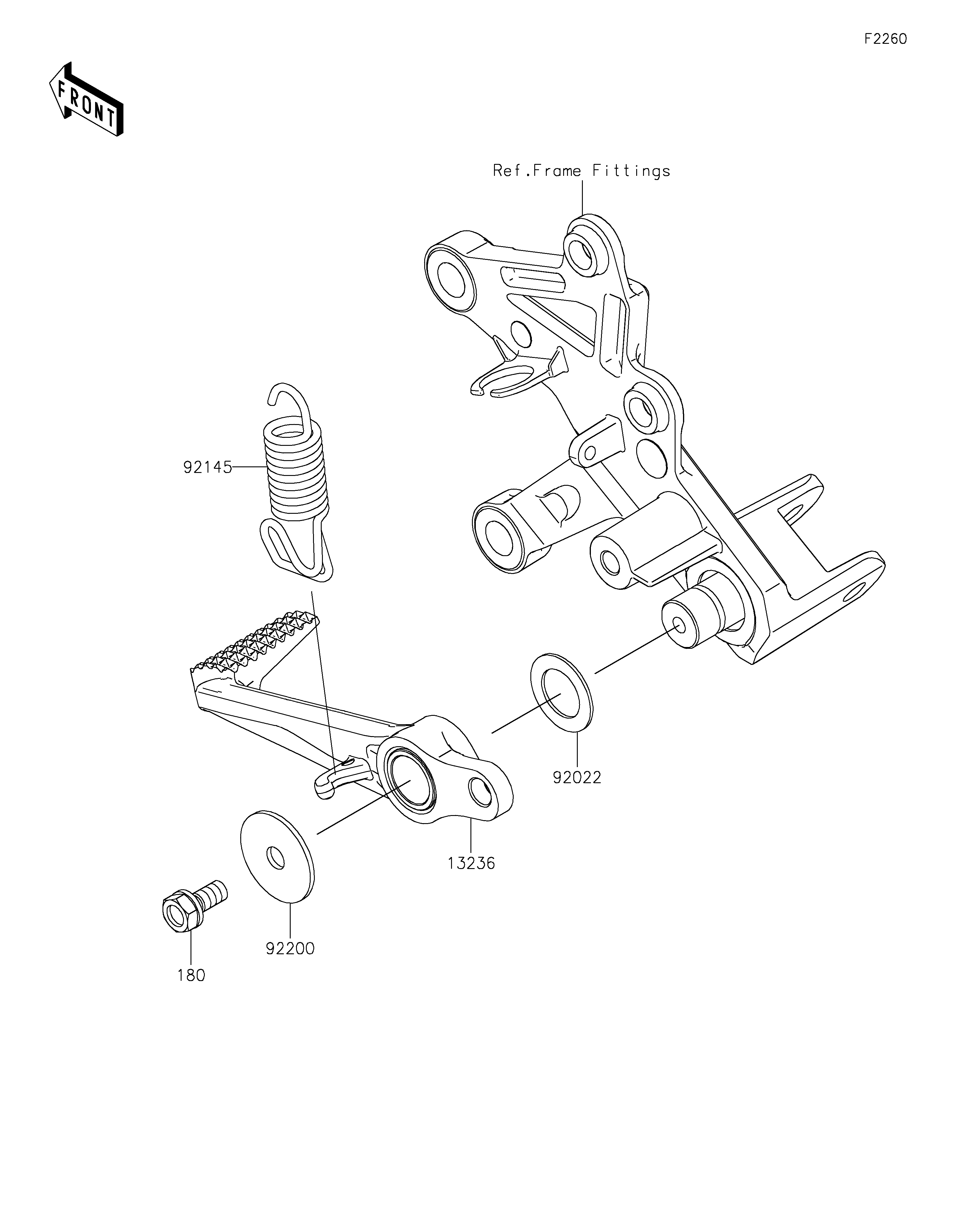 Brake Pedal/Torque Link Despieces