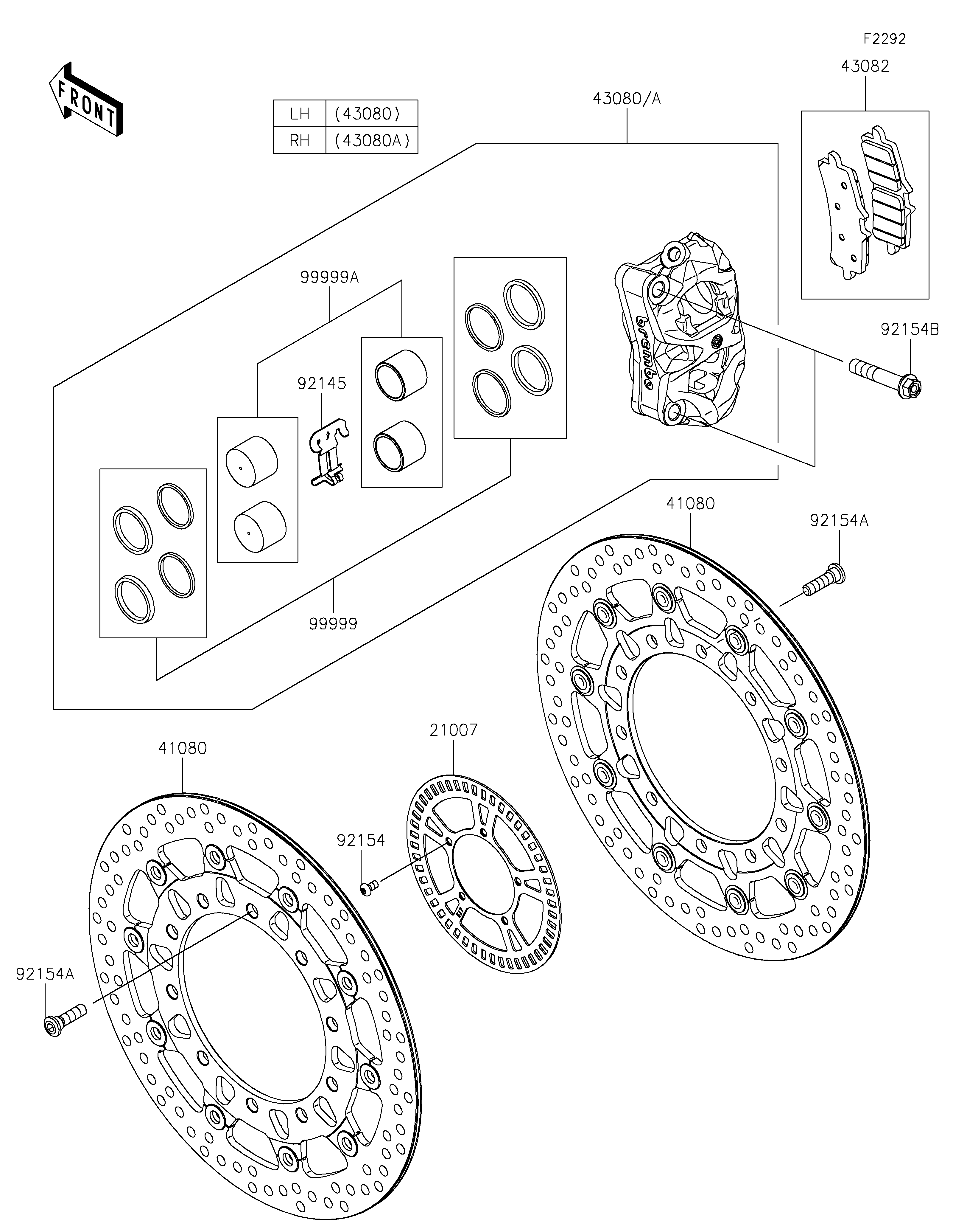 Front Brake Exploded diagrams