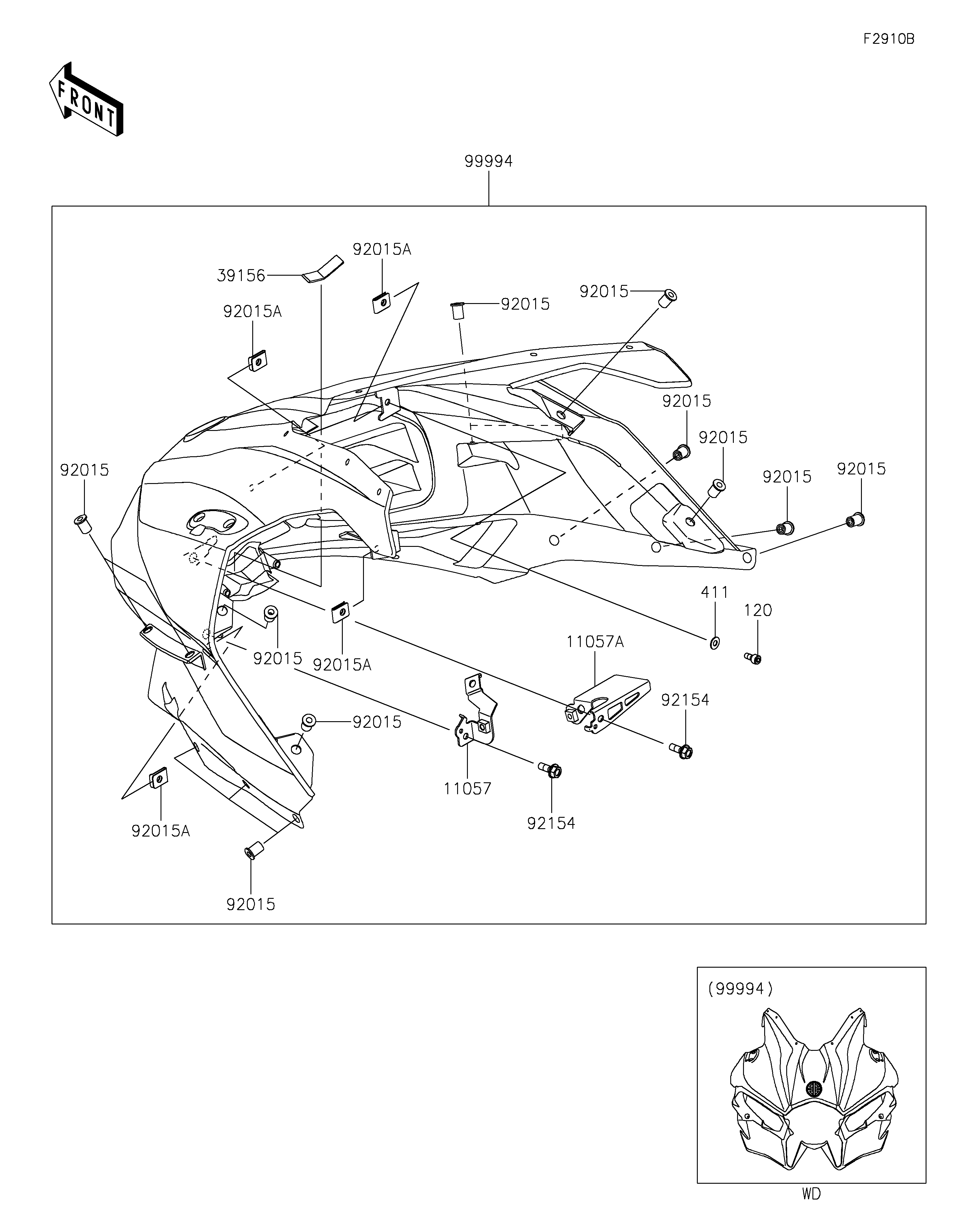 Accessory(Carbon Cowling Kit) ภาพแยกชิ้นส่วน