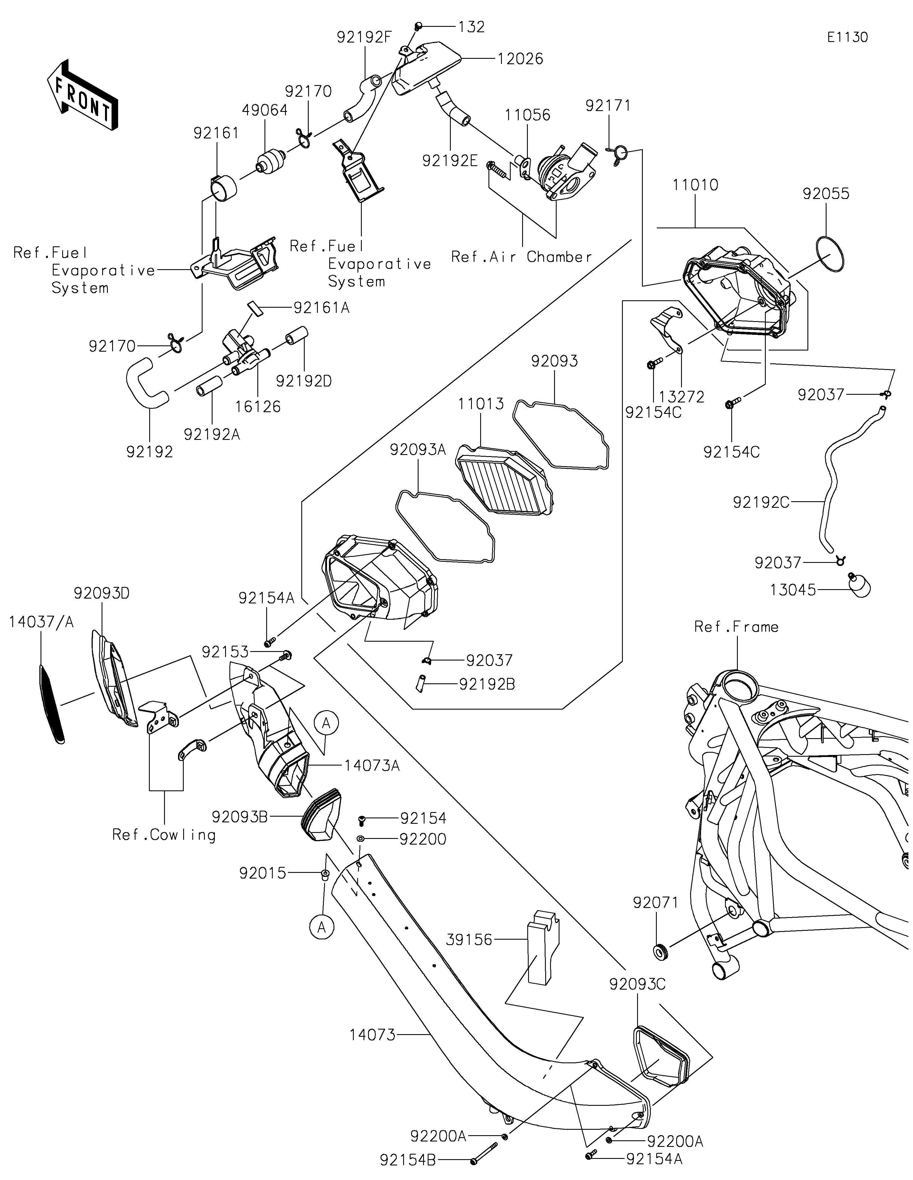 Air Cleaner ภาพแยกชิ้นส่วน