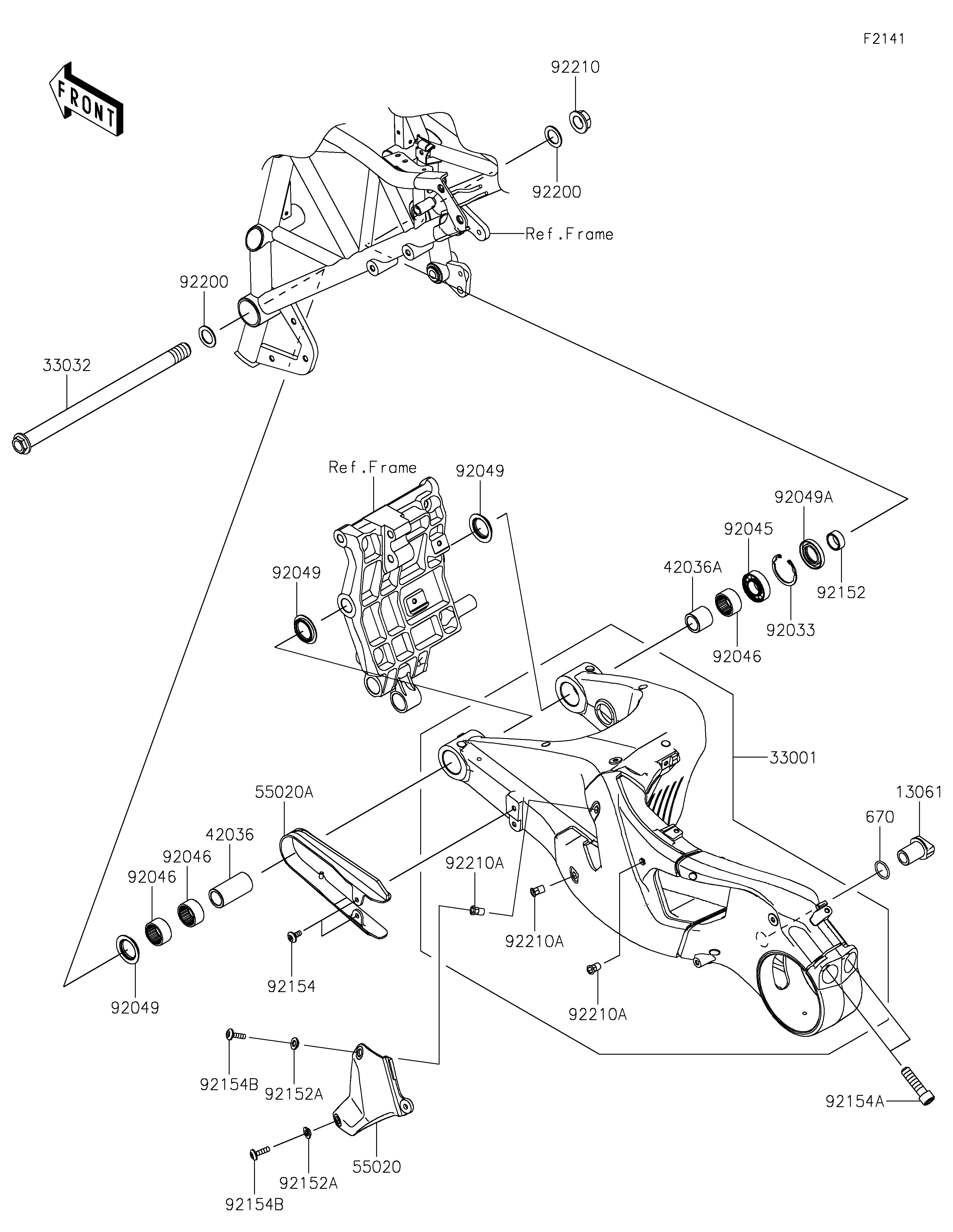 Swingarm ภาพแยกชิ้นส่วน