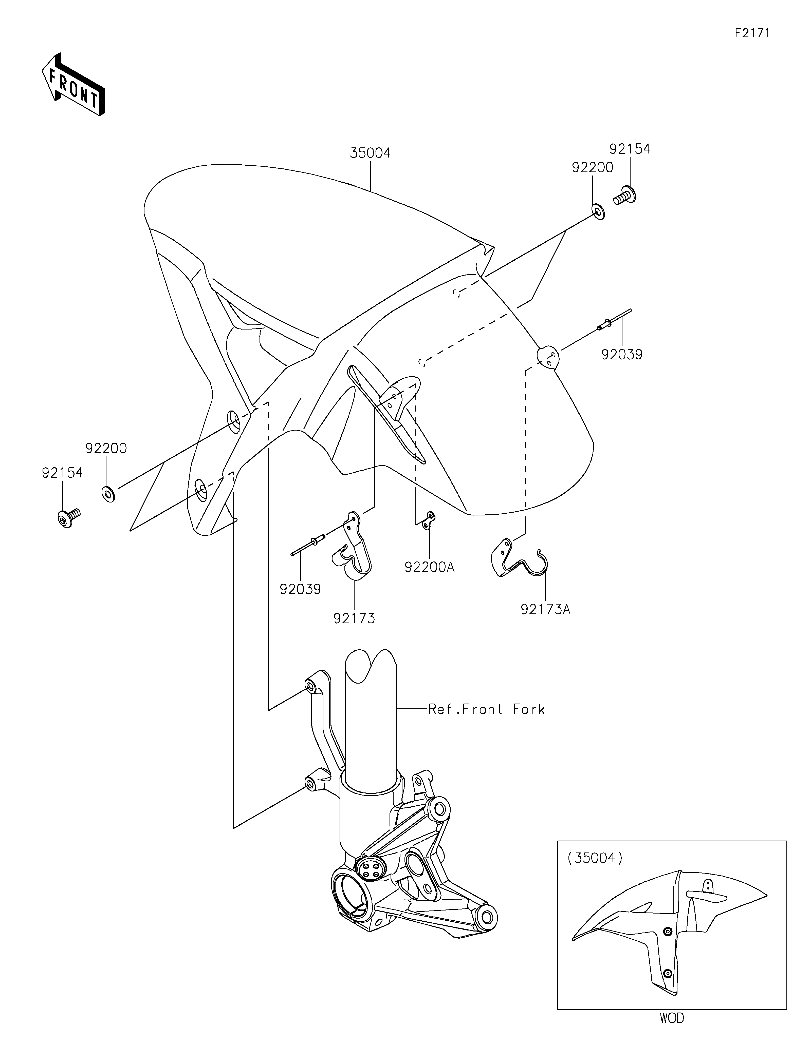 Front Fender(s) ภาพแยกชิ้นส่วน