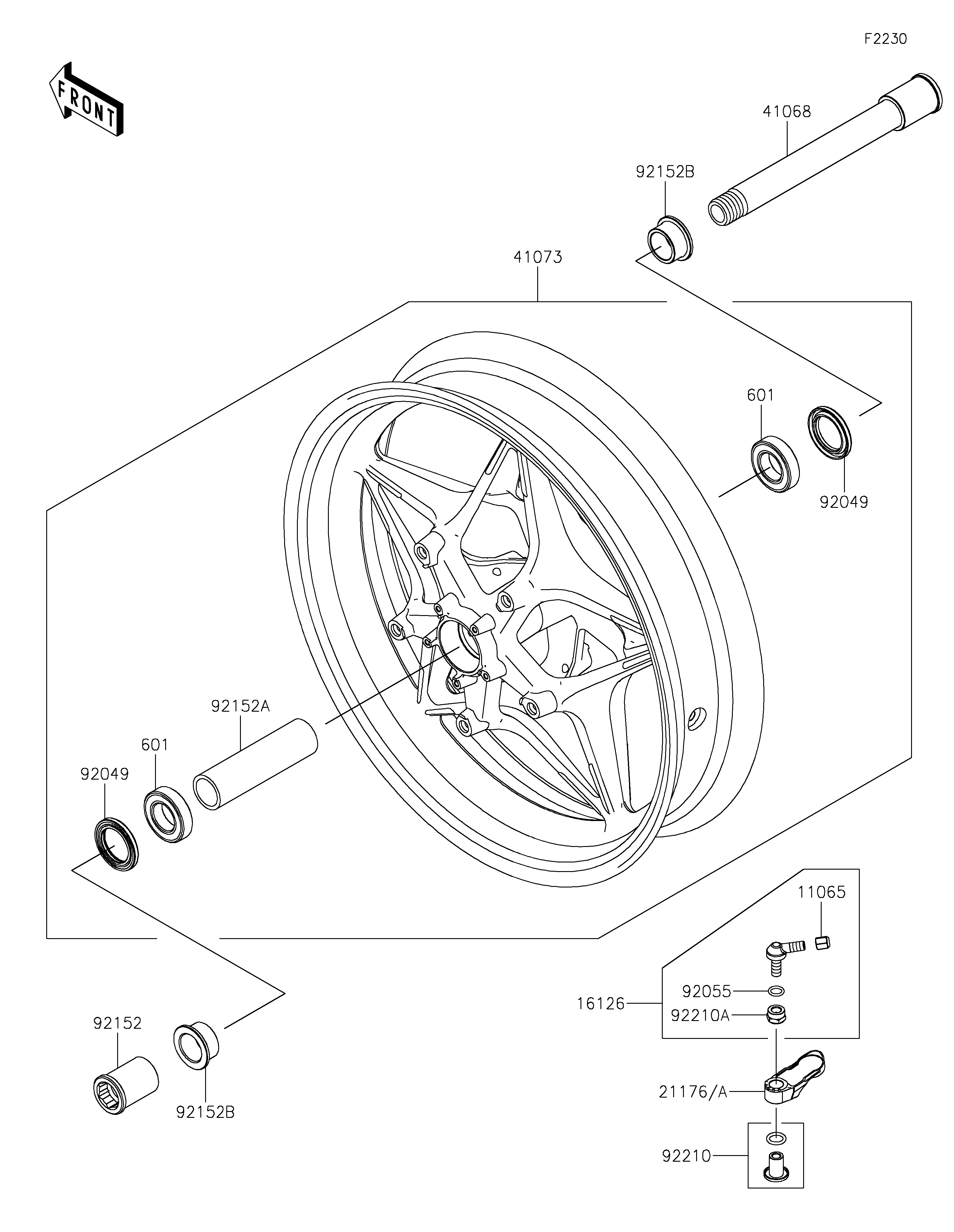 Front Wheel Diagram terurai