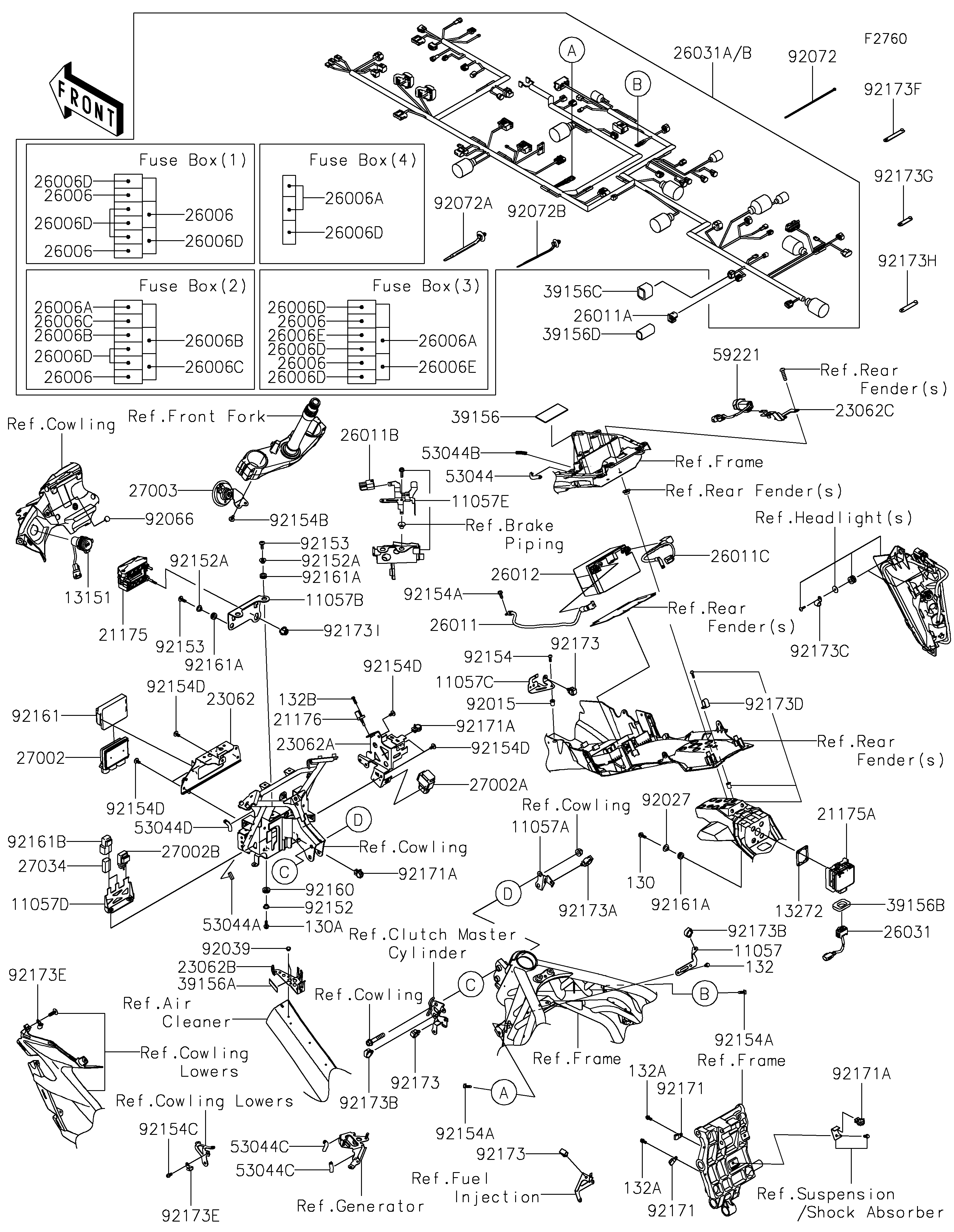 Chassis Electrical Equipment Sơ đồ tách chi tiết