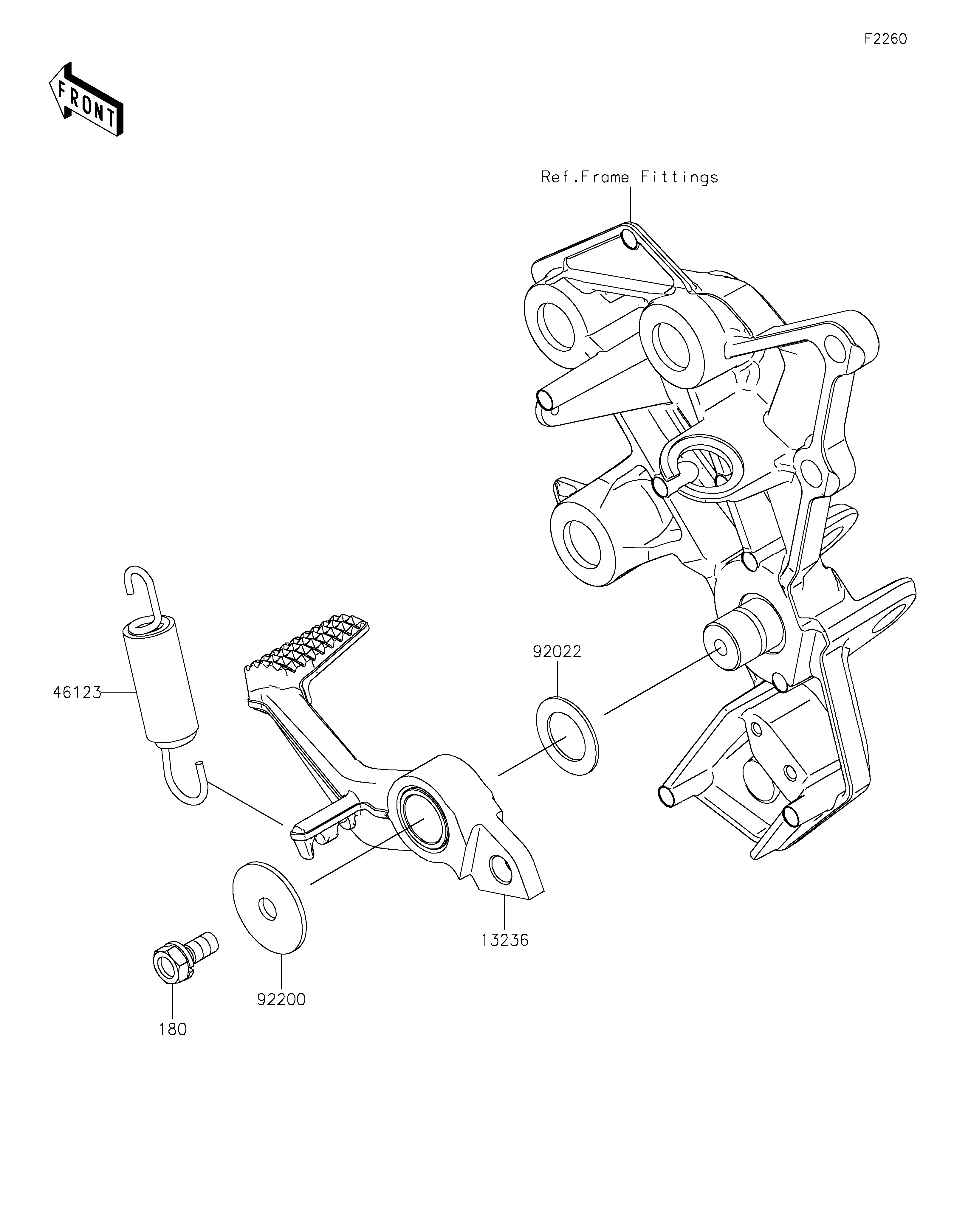 Brake Pedal/Torque Link Despieces