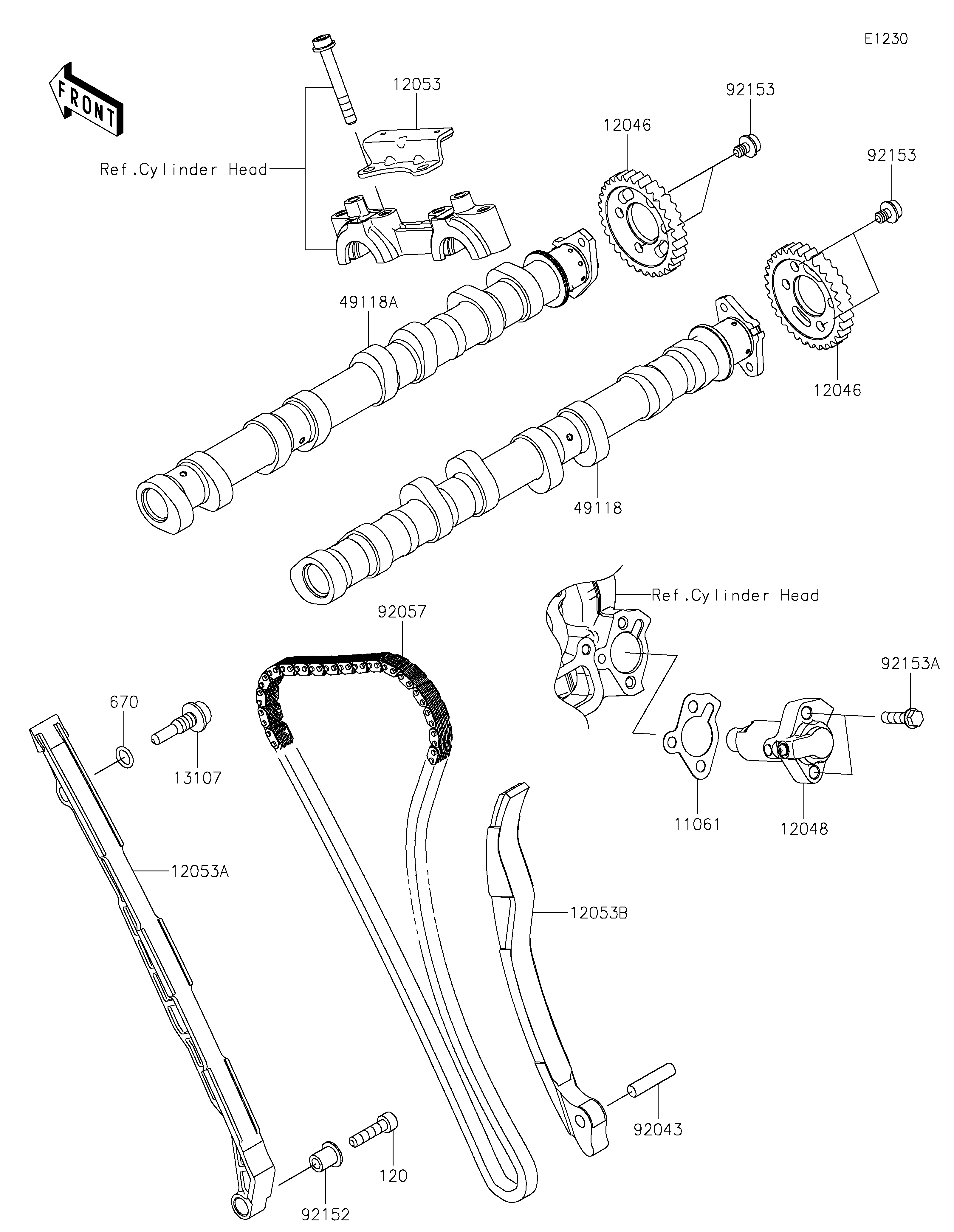 Camshaft(s)/Tensioner Despieces
