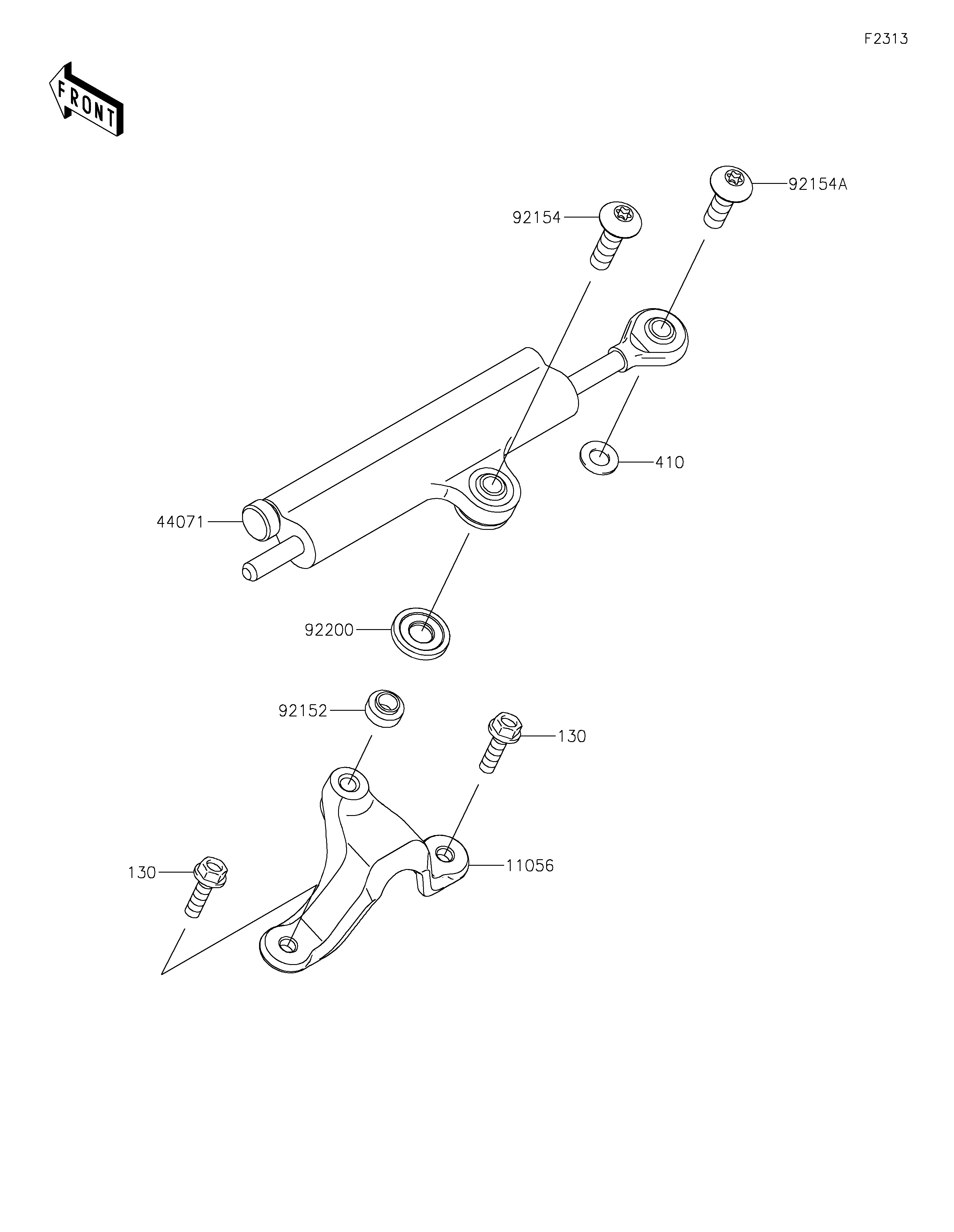 Steering Damper ภาพแยกชิ้นส่วน