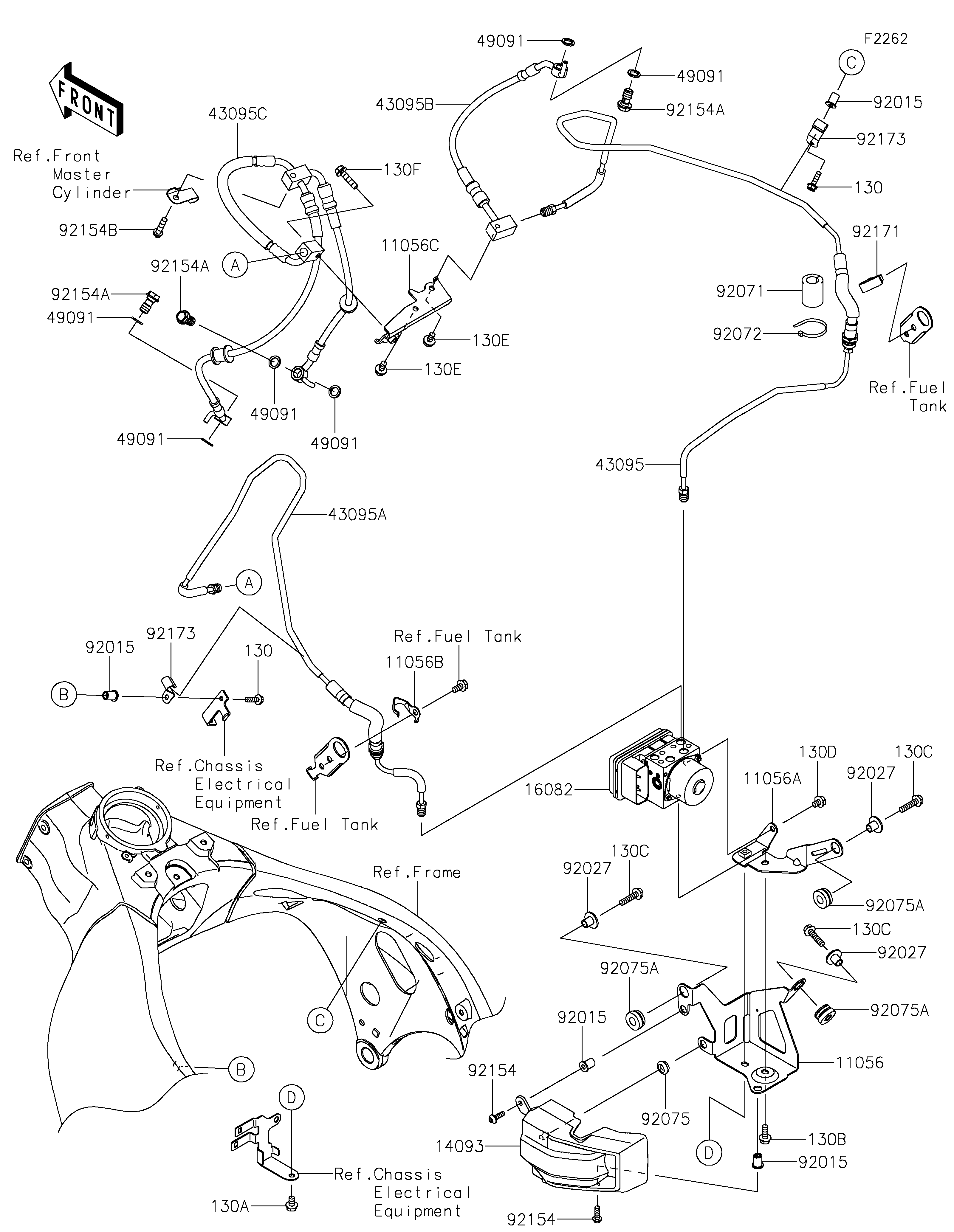 Brake Piping Sơ đồ tách chi tiết
