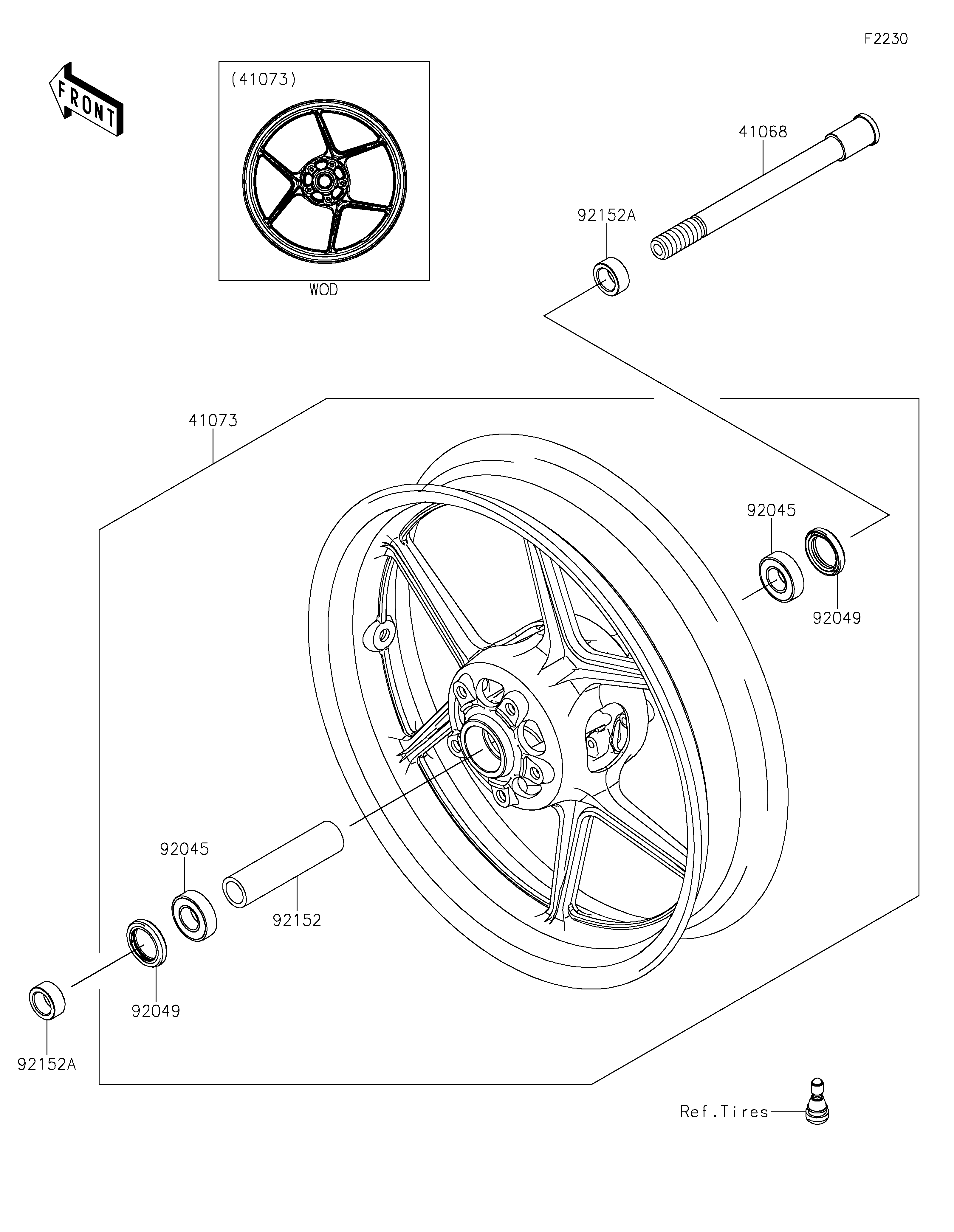 Front Wheel Exploded diagrams