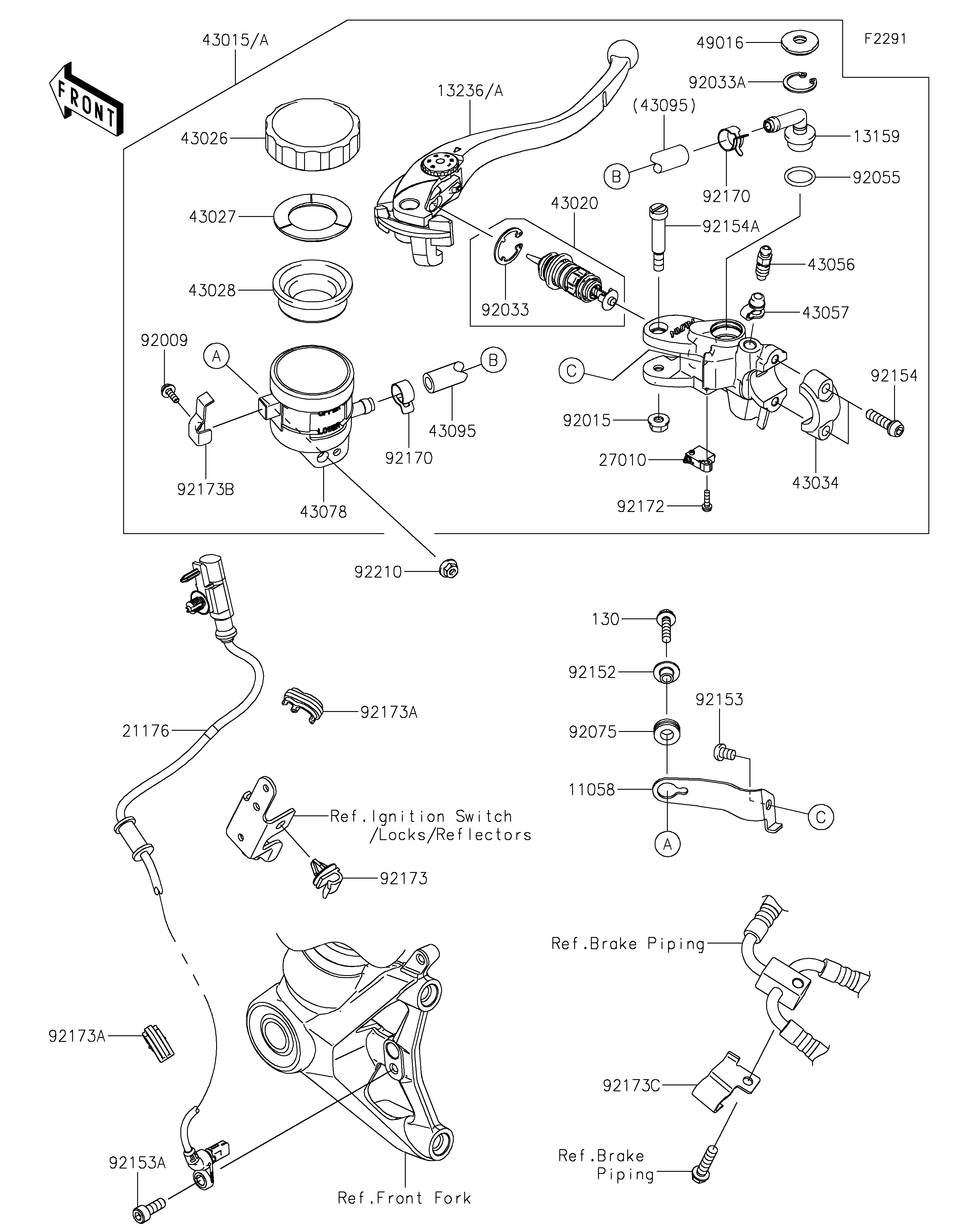 Front Master Cylinder Despieces
