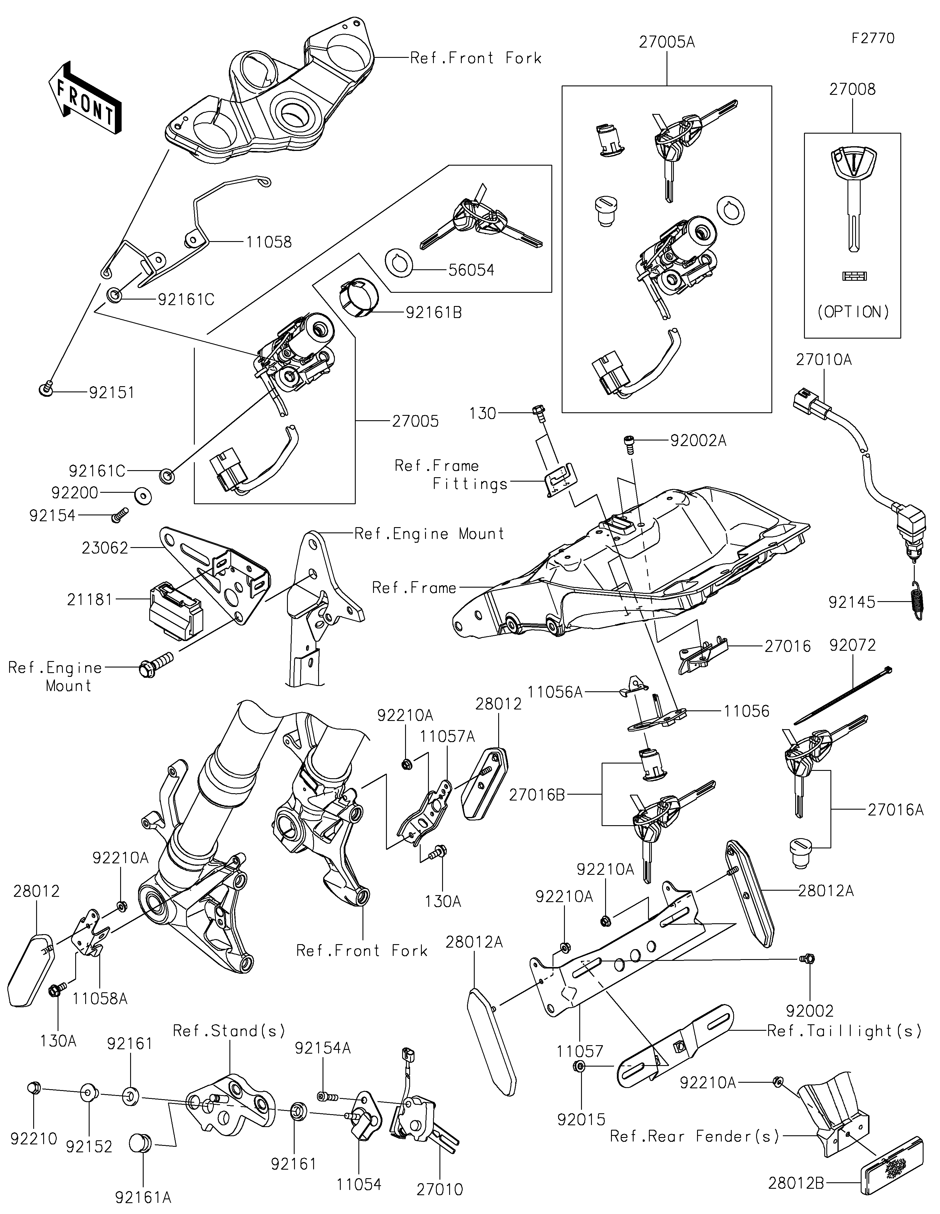 Ignition Switch/Locks/Reflectors Despieces