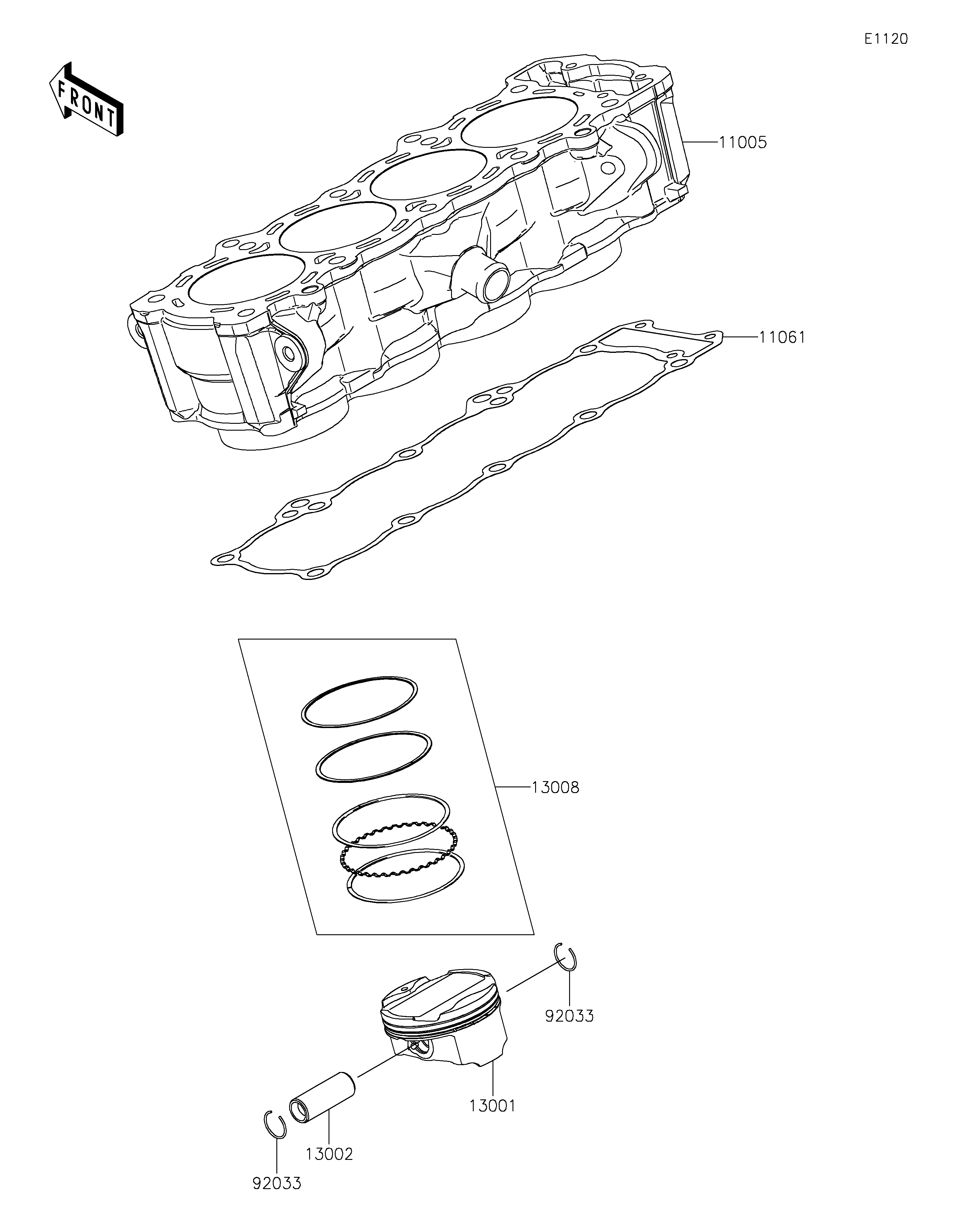 Cylinder/Piston(s) ภาพแยกชิ้นส่วน