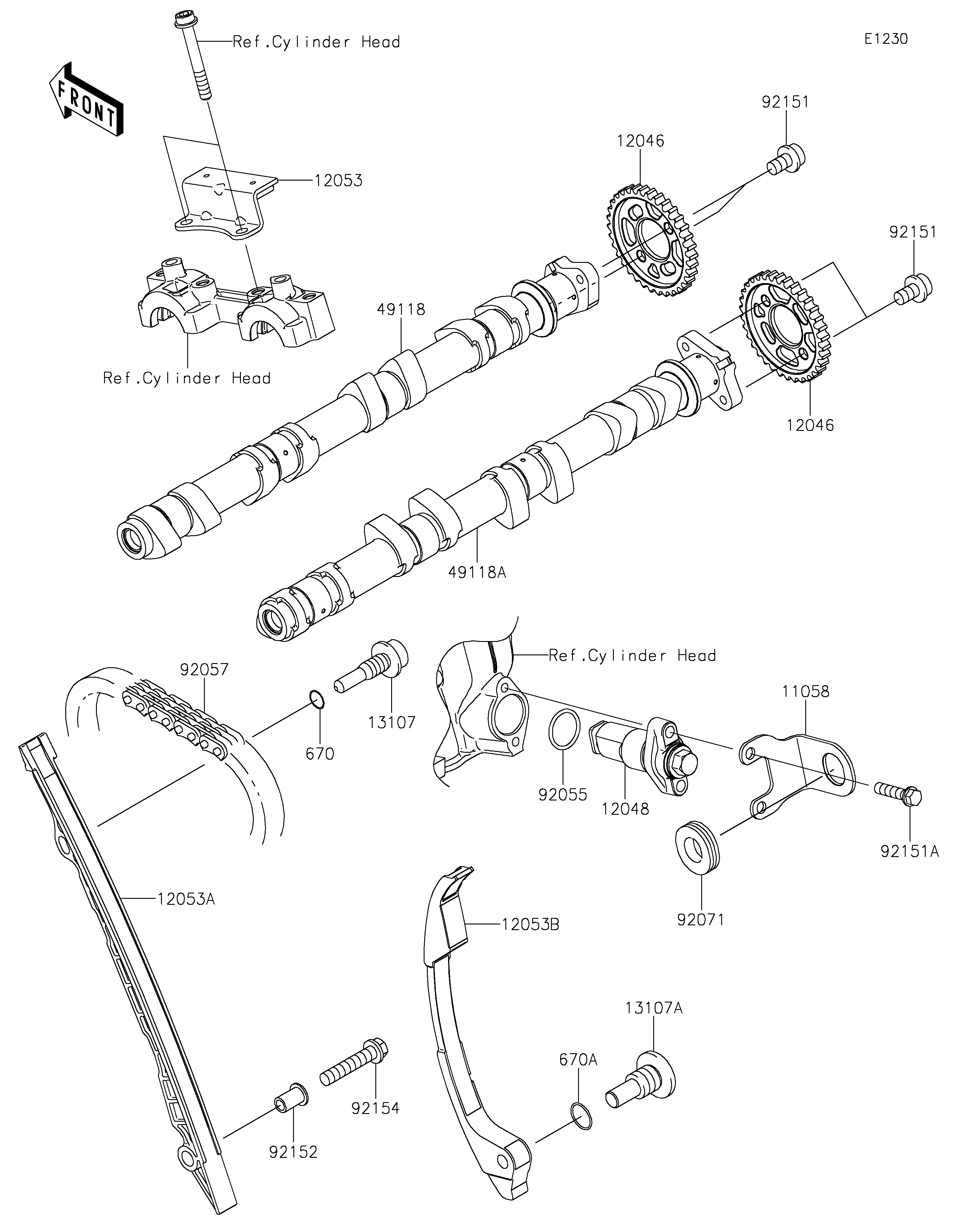 Camshaft(s)/Tensioner Despieces