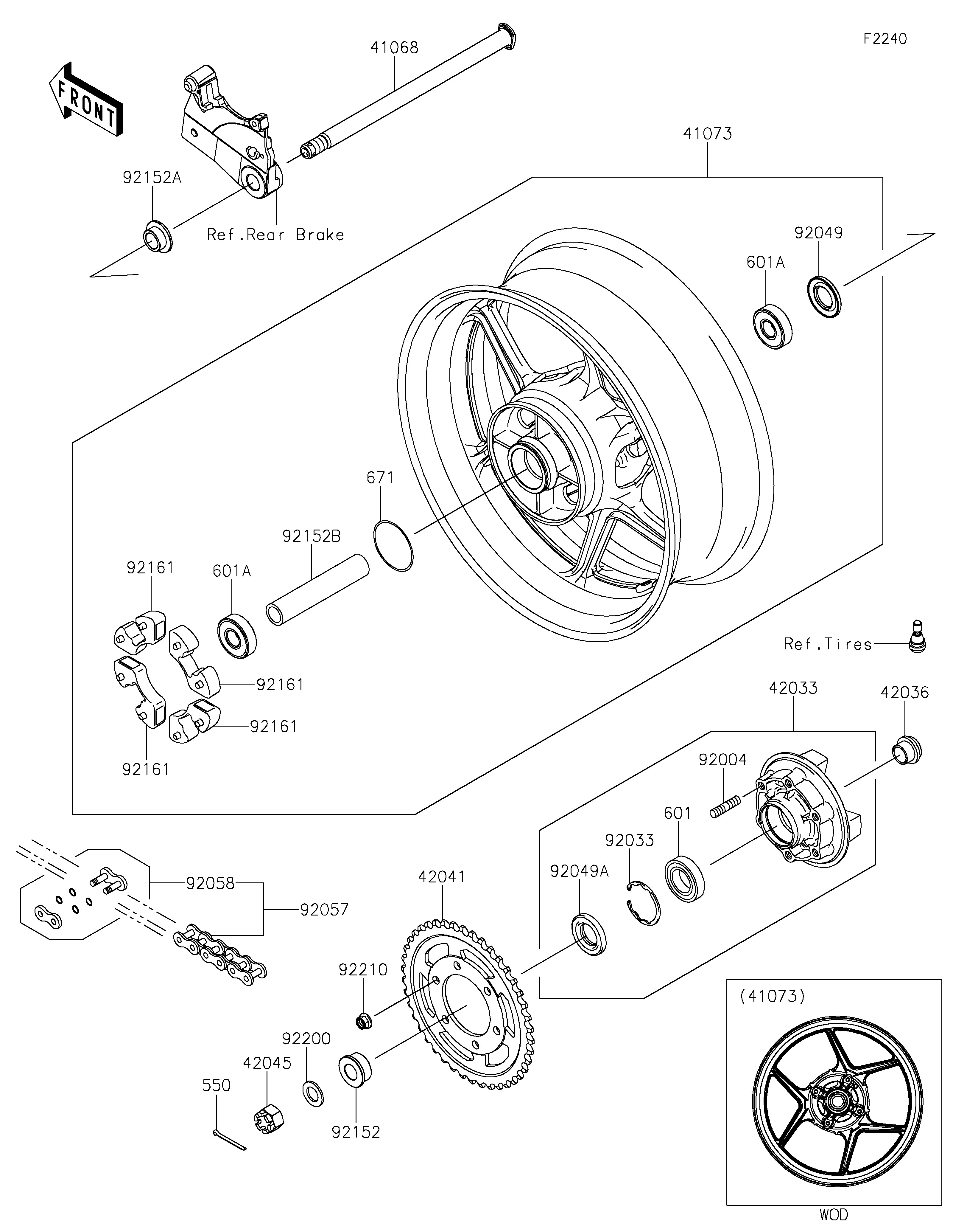 Rear Wheel/Chain ภาพแยกชิ้นส่วน