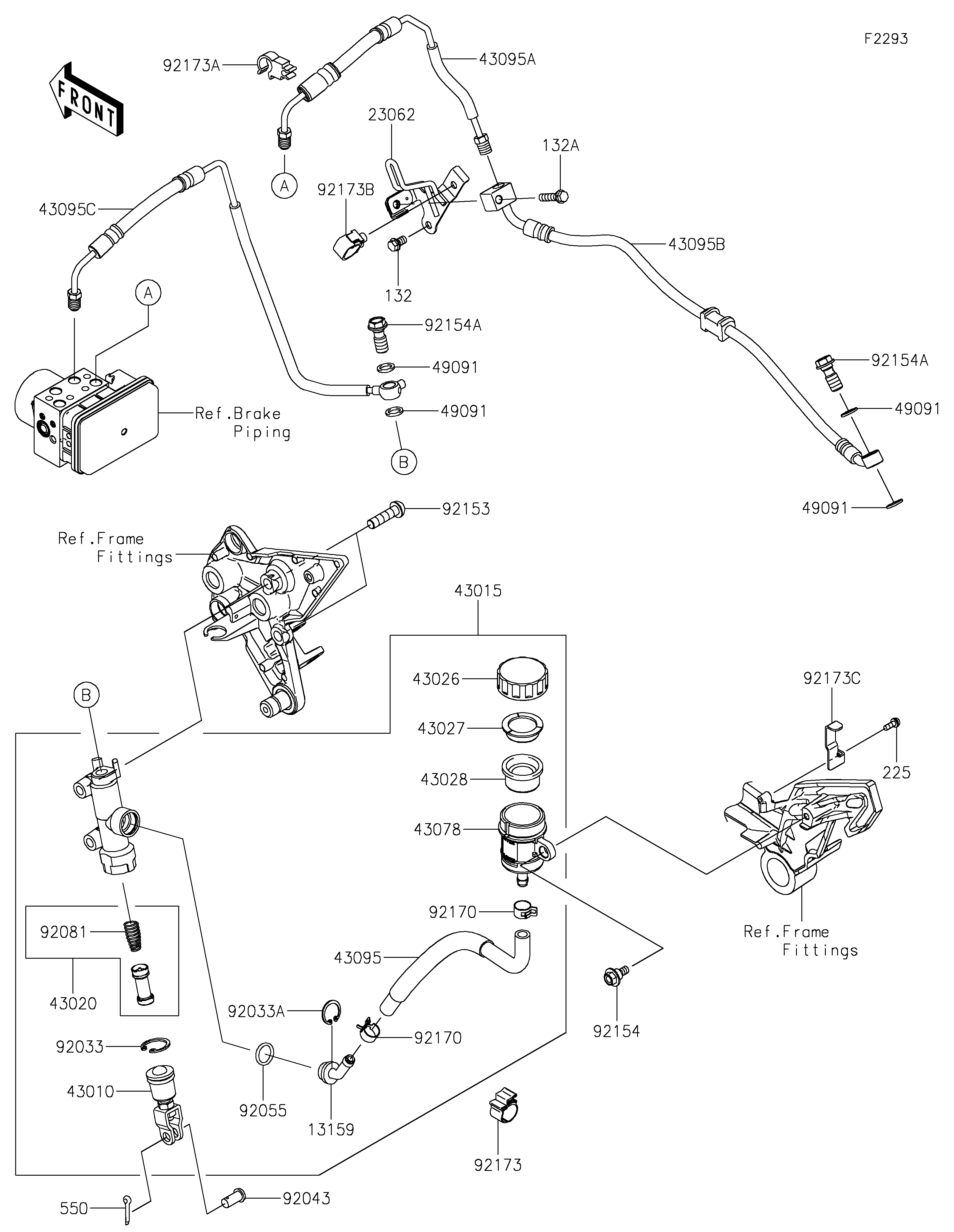 Rear Master Cylinder Exploded diagrams