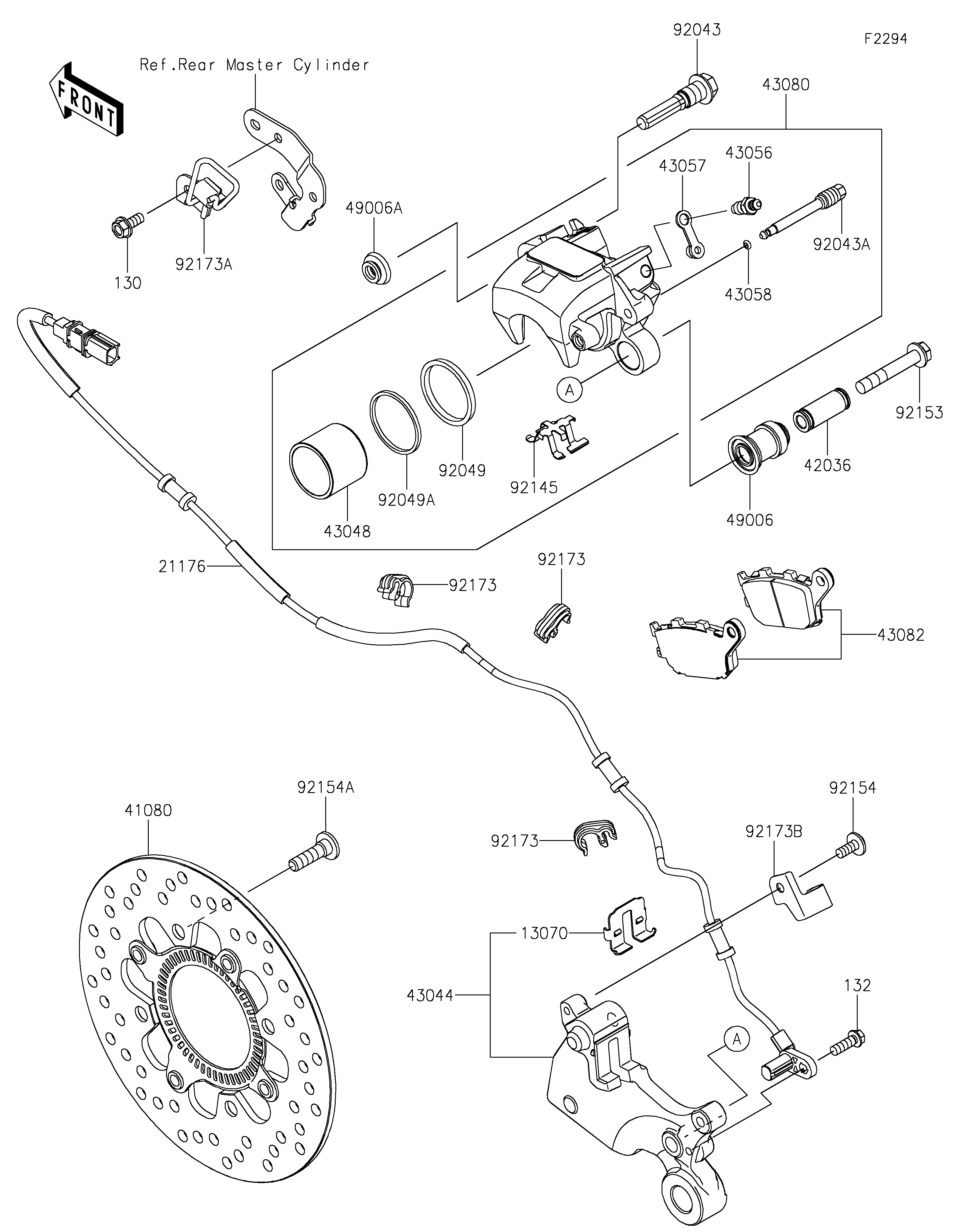 Rear Brake Despieces