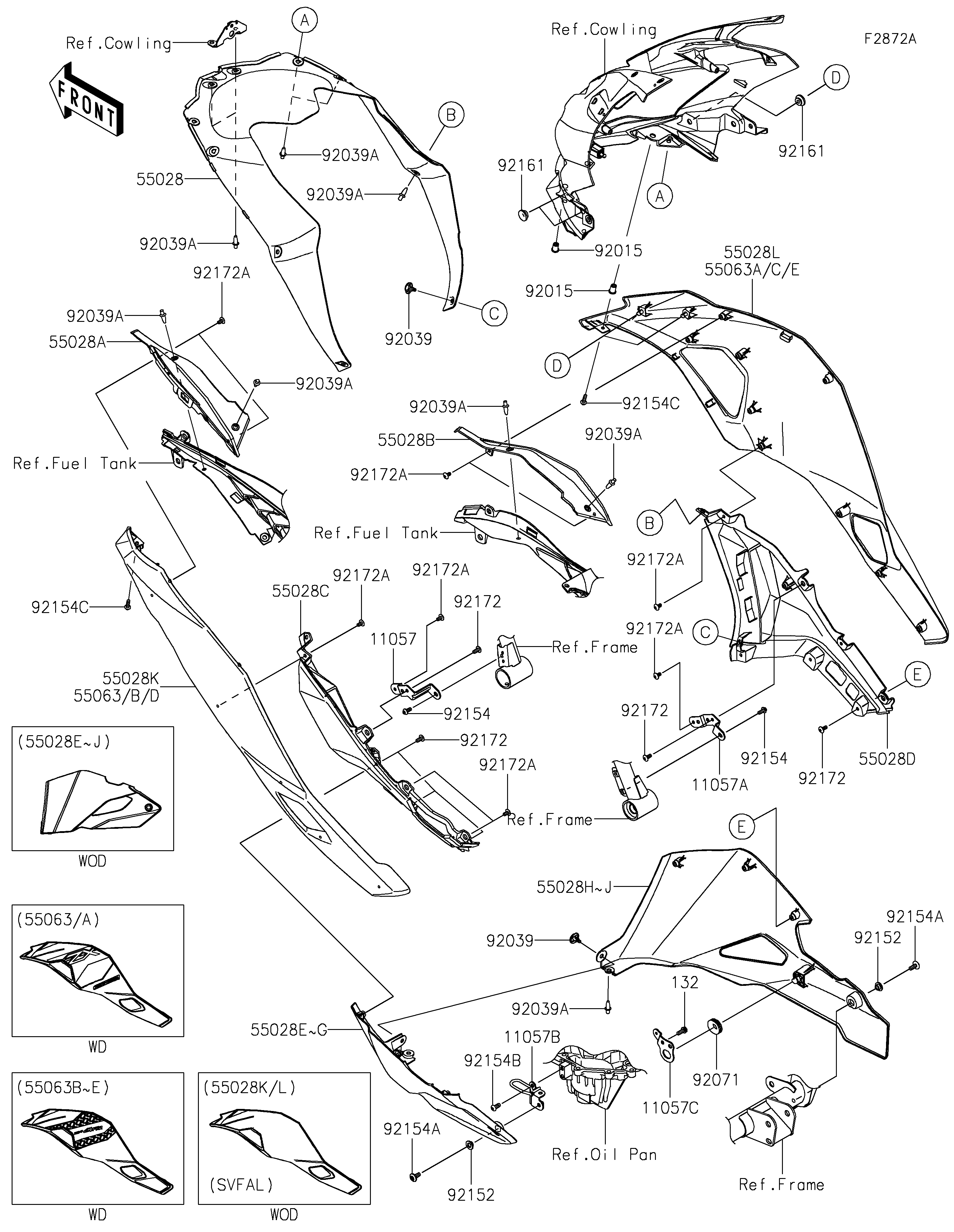 Cowling Lowers(STFAN-SVFAL) Sơ đồ tách chi tiết