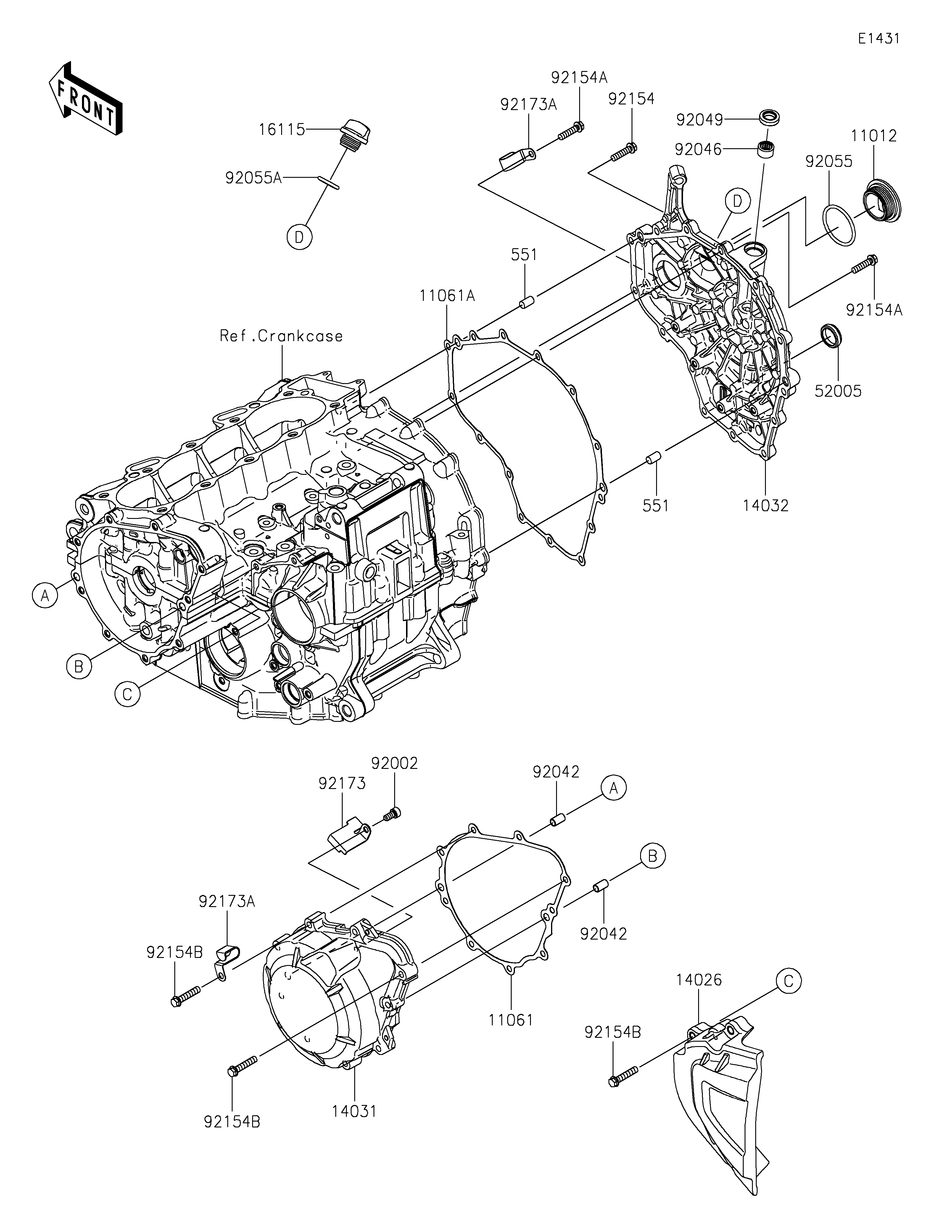 Engine Cover(s) ภาพแยกชิ้นส่วน