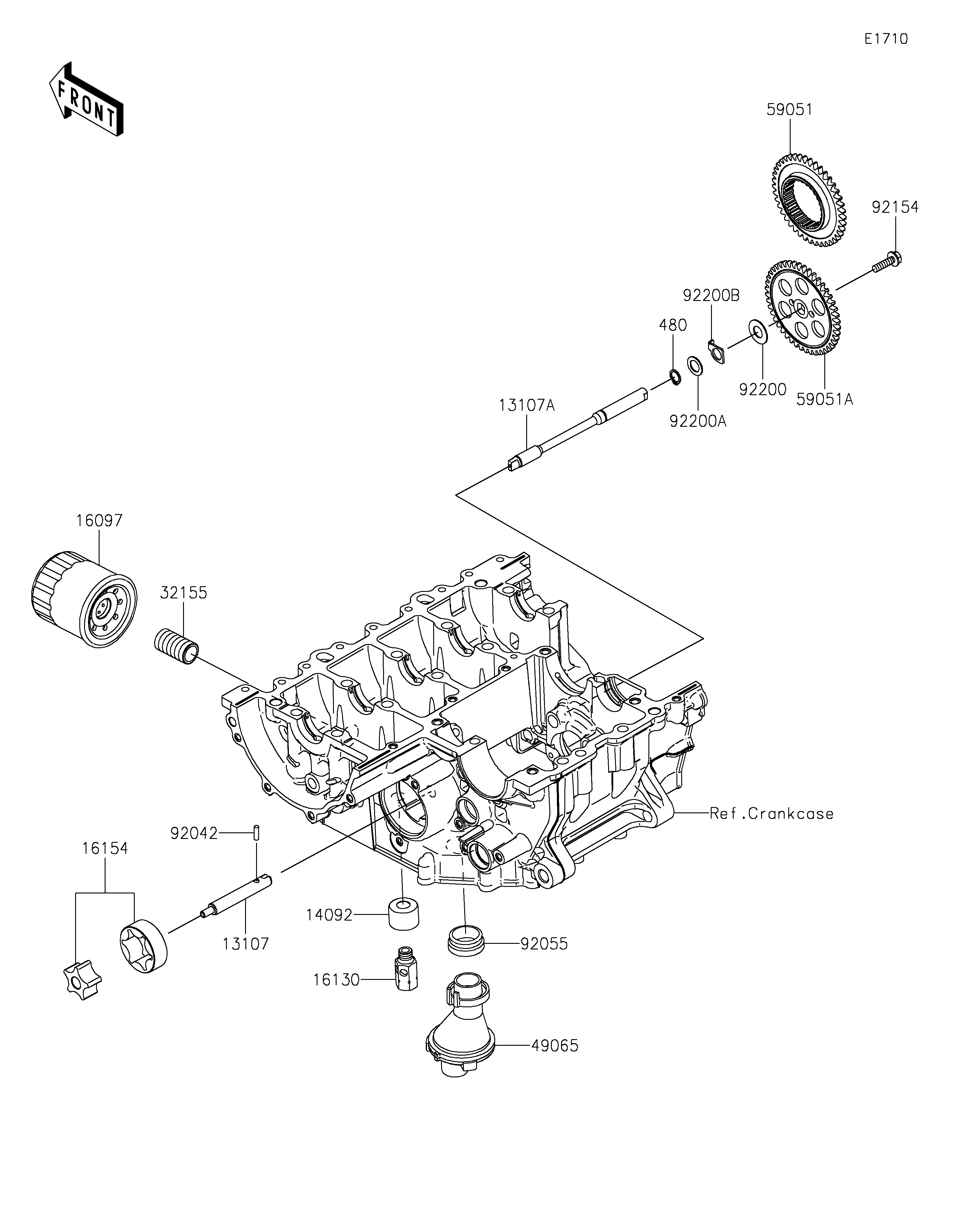 Oil Pump/Oil Filter ภาพแยกชิ้นส่วน