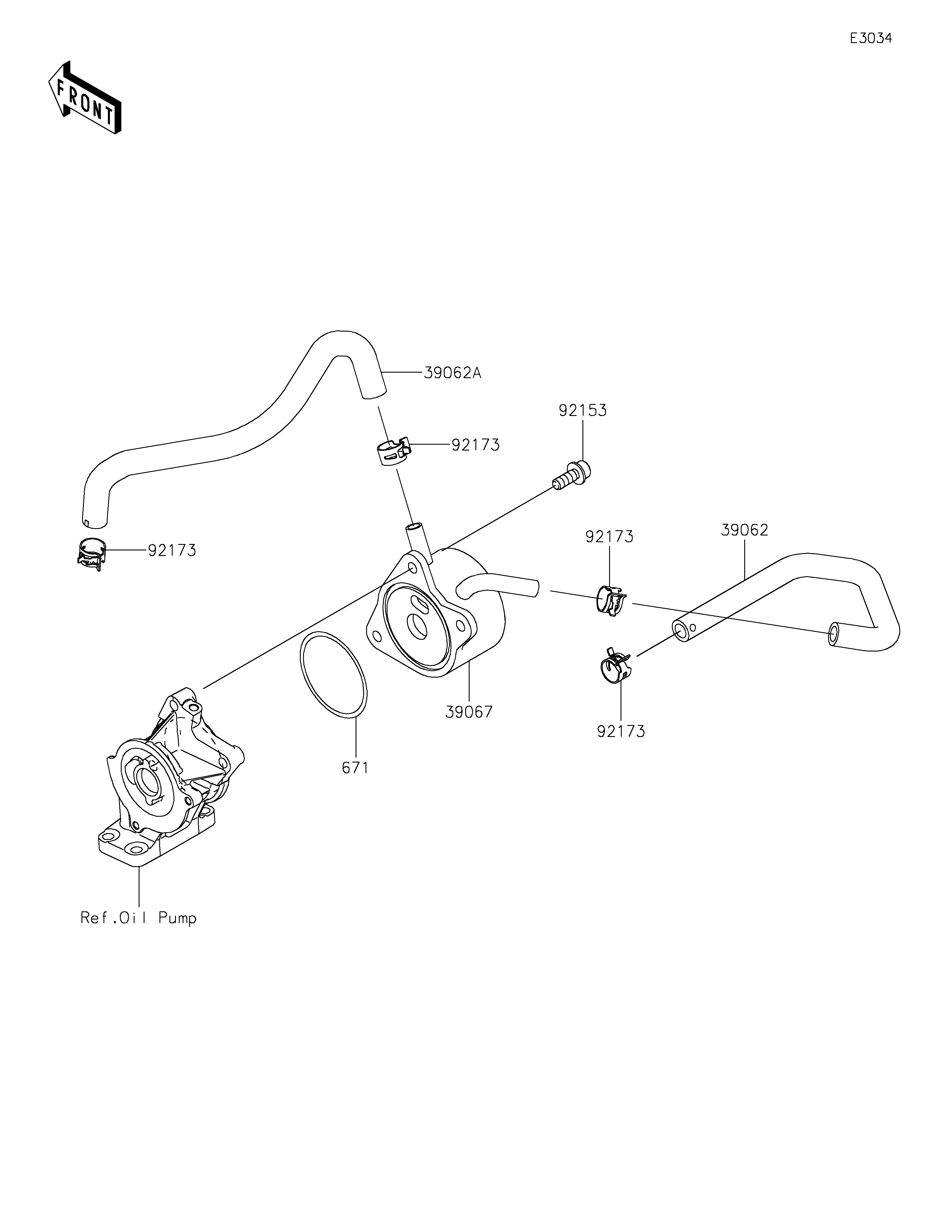 Oil Cooler ภาพแยกชิ้นส่วน