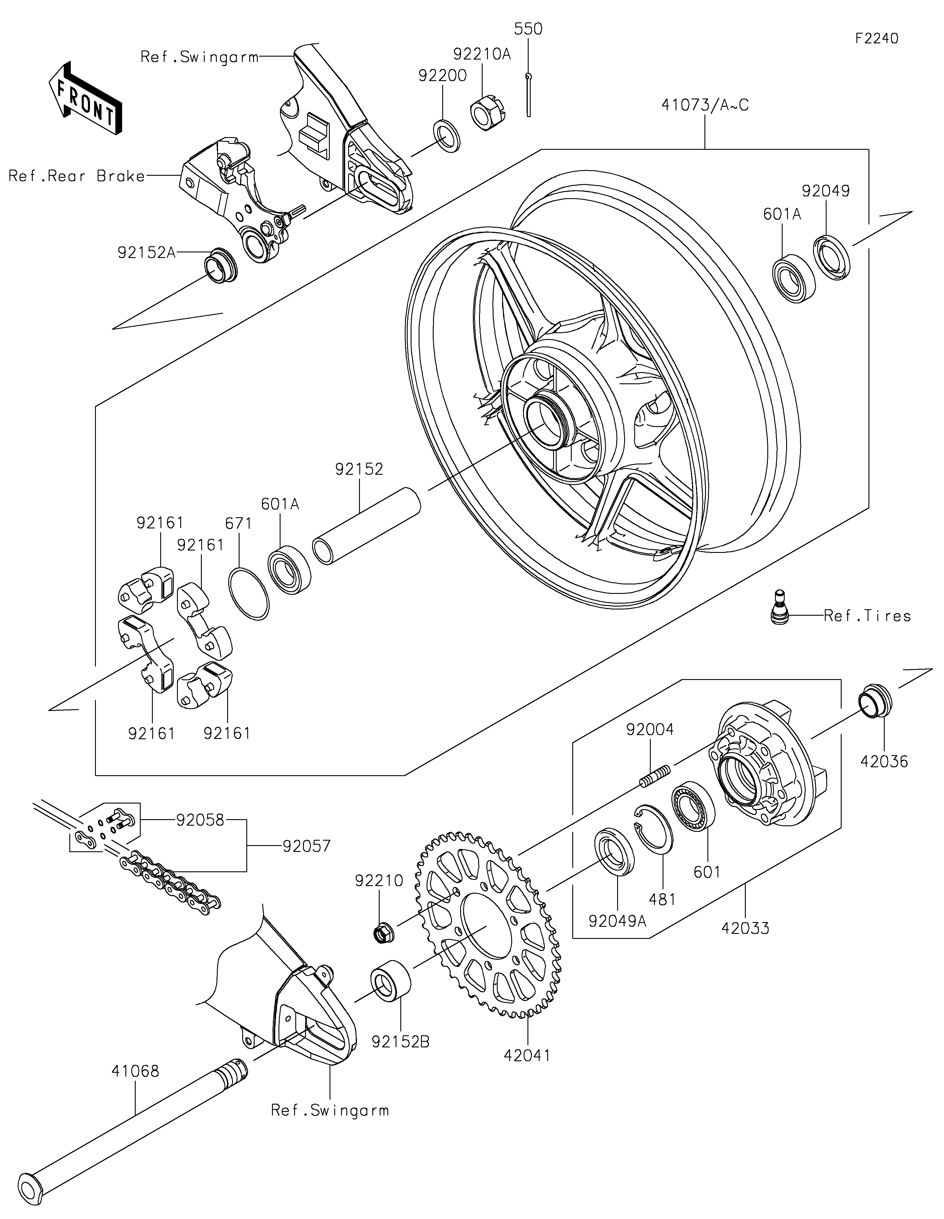 Rear Wheel/Chain 爆炸图