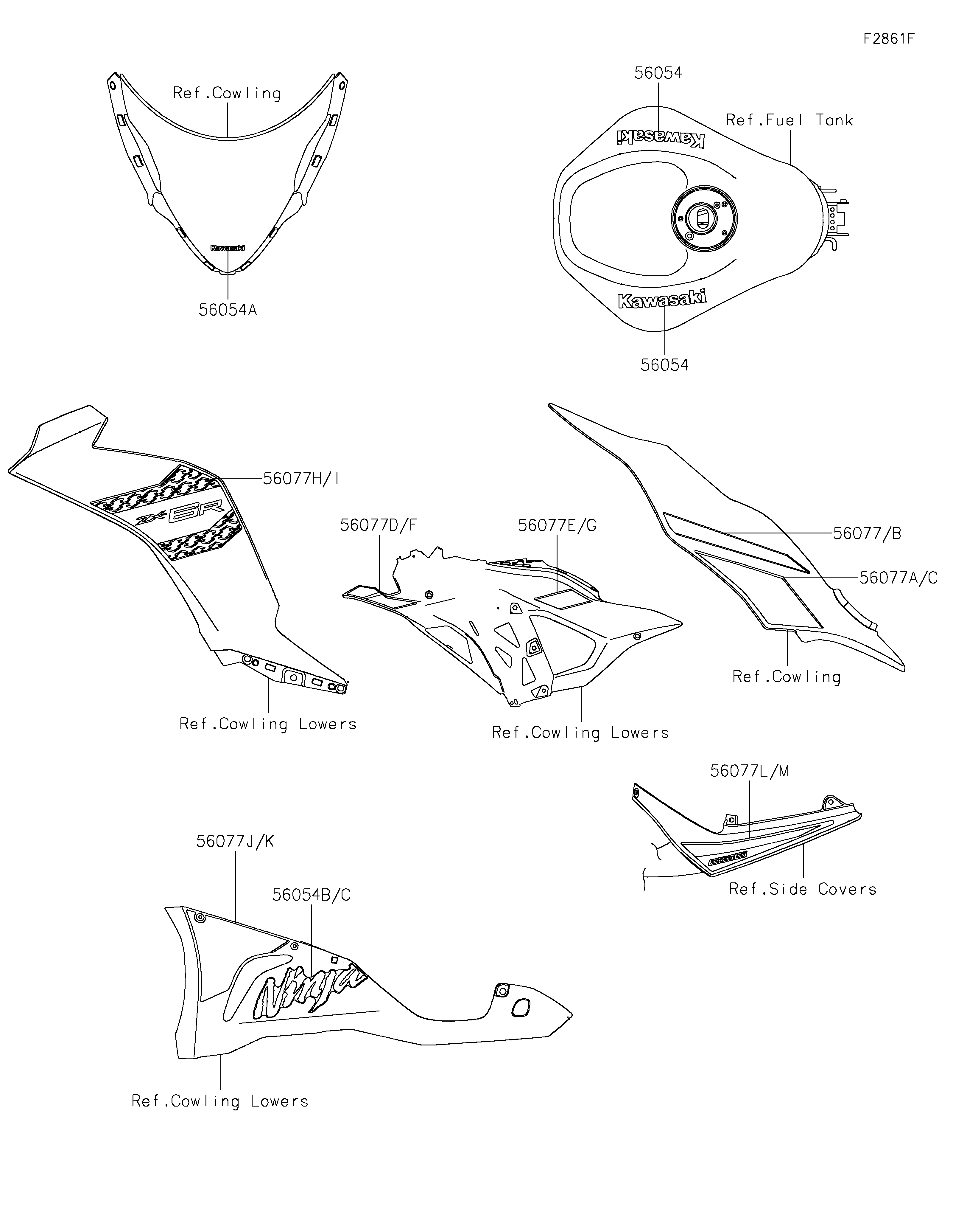 Decals(White)(KTFAN/KTFAL)(CA,US) Diagram terurai