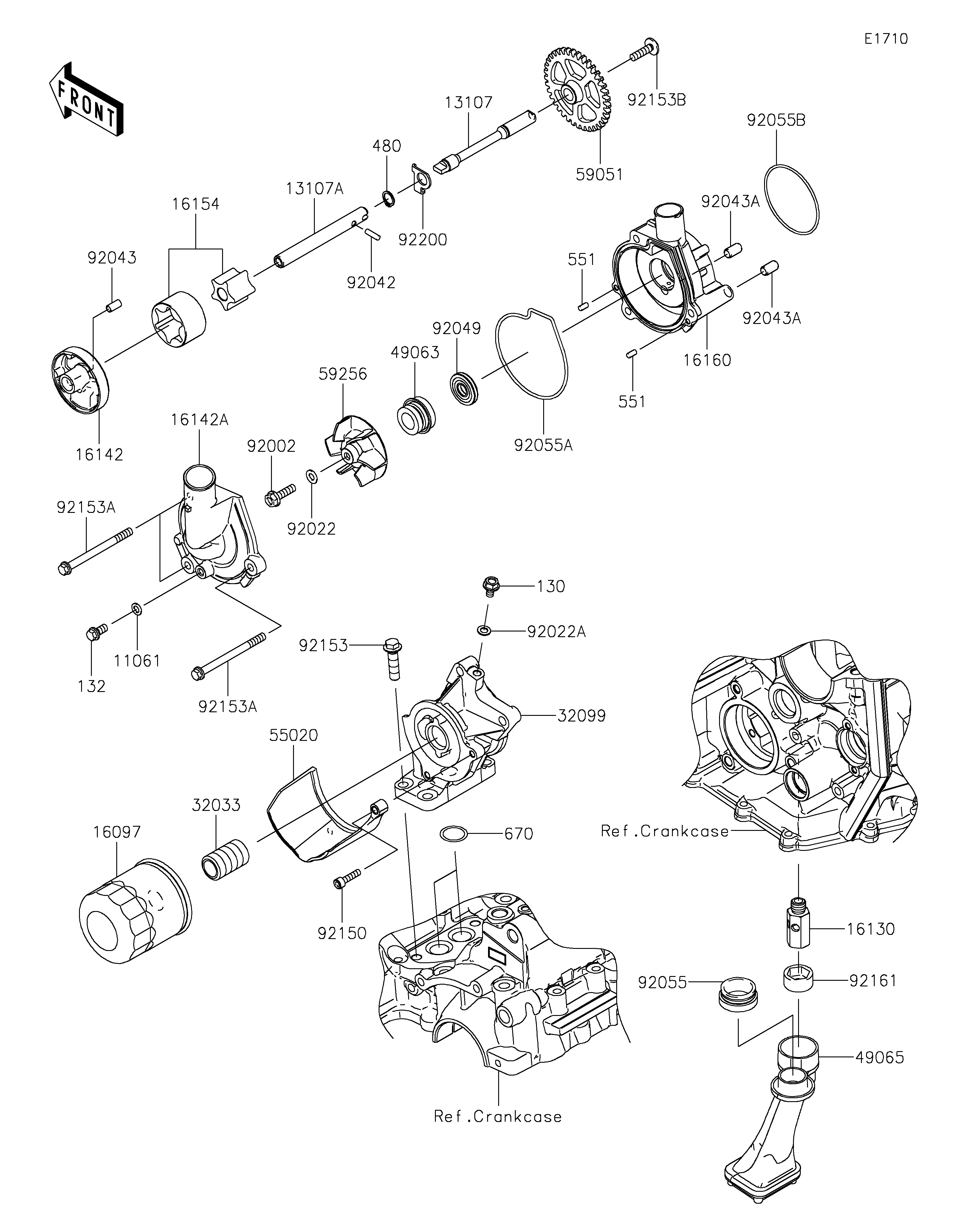 Oil Pump/Oil Filter ภาพแยกชิ้นส่วน