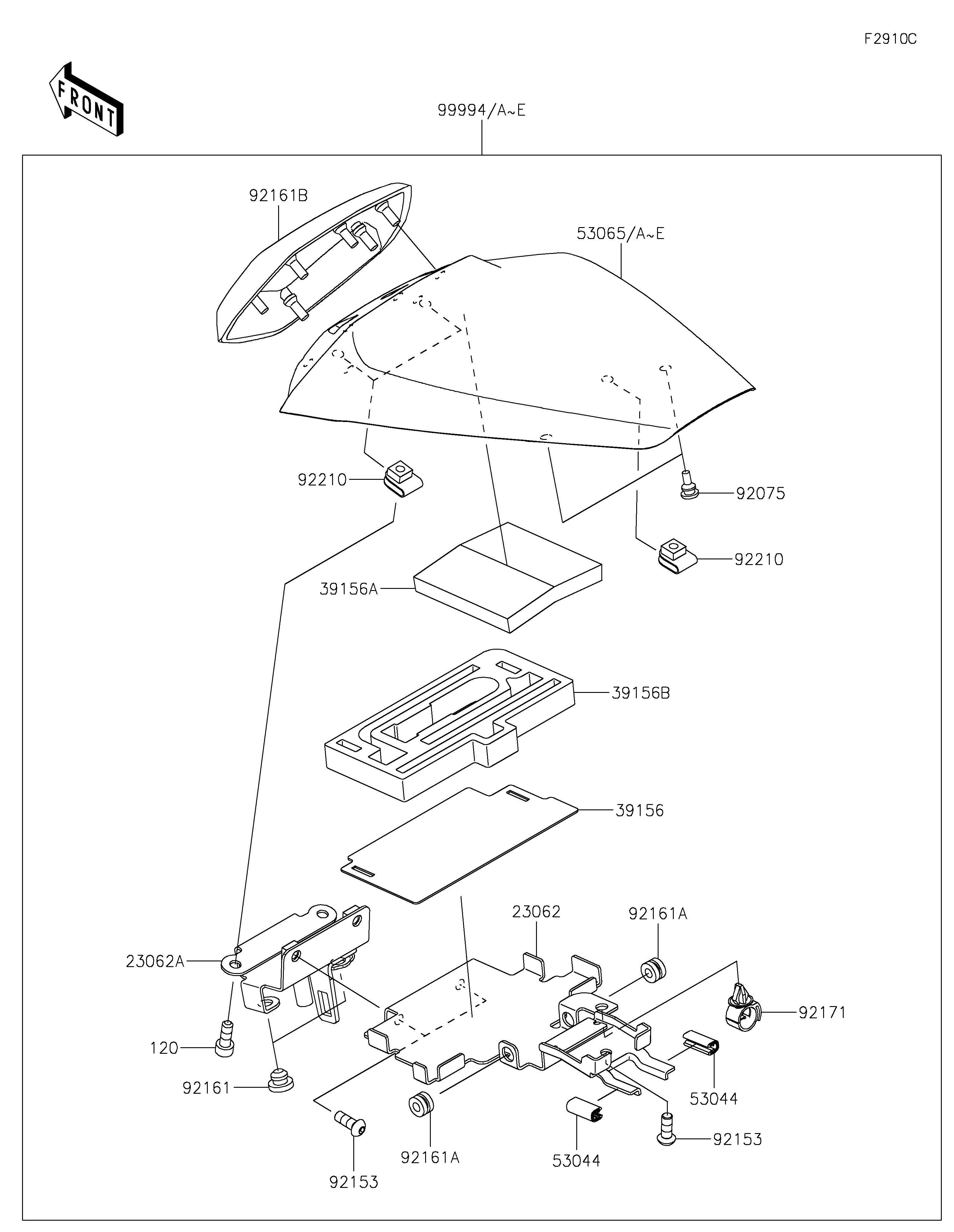 Accessory(Pillion Seat Cover) Exploded diagrams